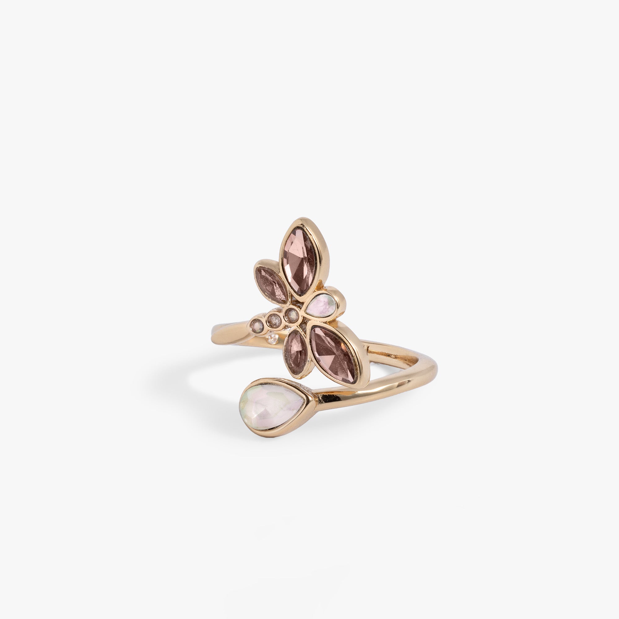 Exquisite Crystal Dragonfly Ring for Women - Elegant Silver Jewelry Gift for Her - Perfect for Weddings, Parties & Everyday Wear