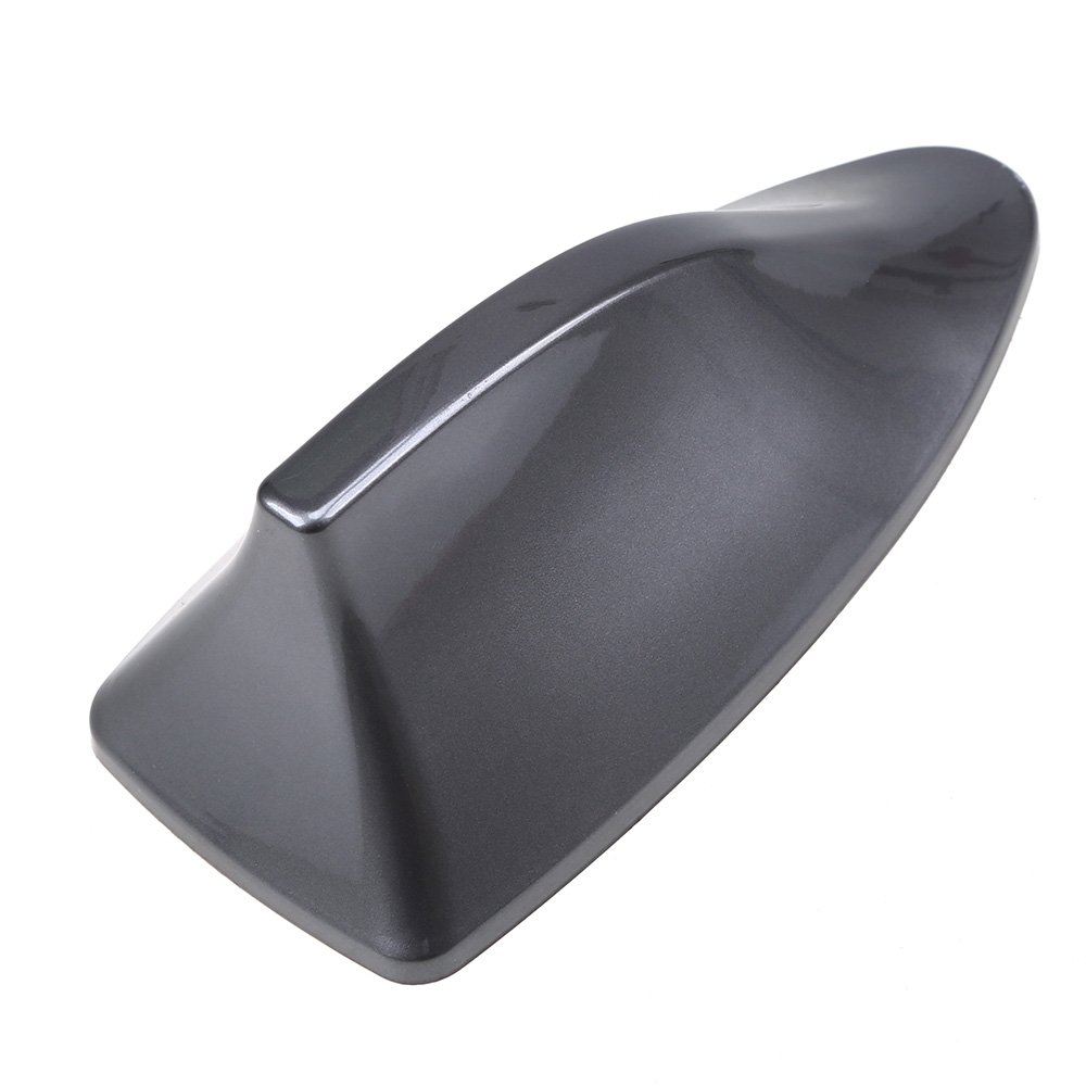 Possbay Universal Shark Fin Car Antenna - AM/FM Radio Signal Aerial with Adhesive Base for BMW, SUV, Truck & Van (Gray) | Weatherproof Design for Enhanced Reception on Road Trips & Daily Commutes