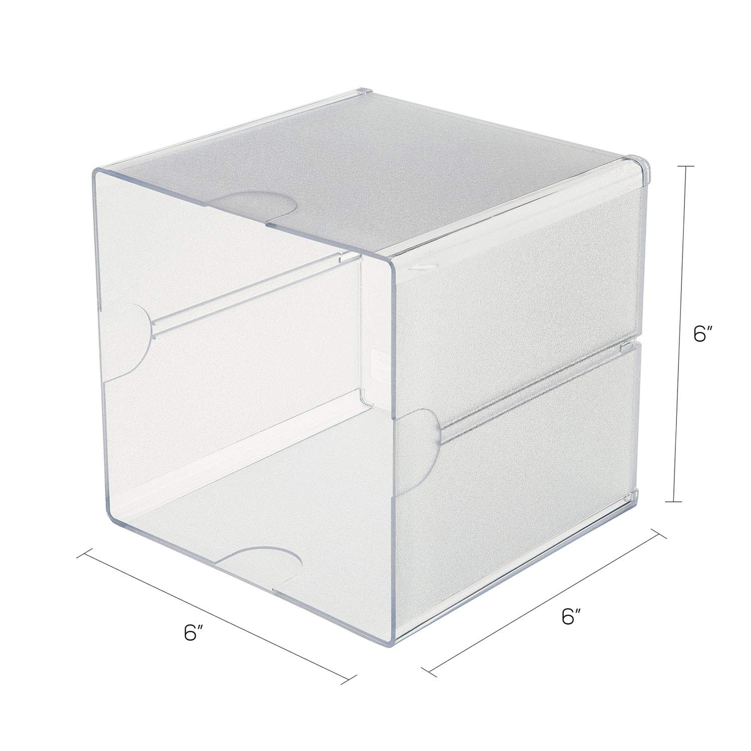 Clear Plastic Cube Organizer - Stackable Storage Bins for Home, Office & Closet Organization | Perfect for Shelves, Drawers & Underbed Storage