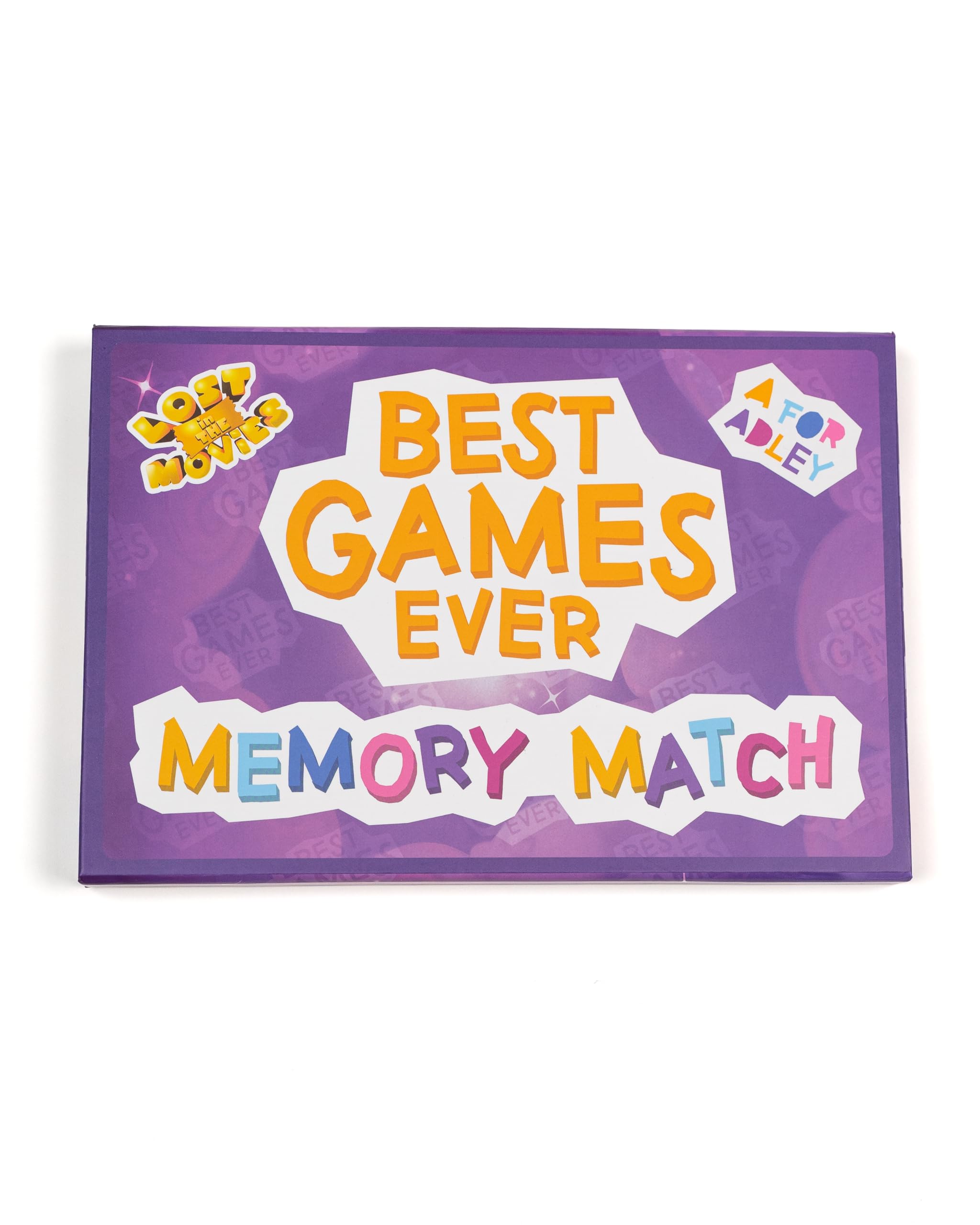 A FOR ADLEY Official Merch Best Games Ever Lost in The Movies Memory Match Game - 3-in-1 Card Game Set for Family Game Night, Travel Entertainment & Kids Learning Activities