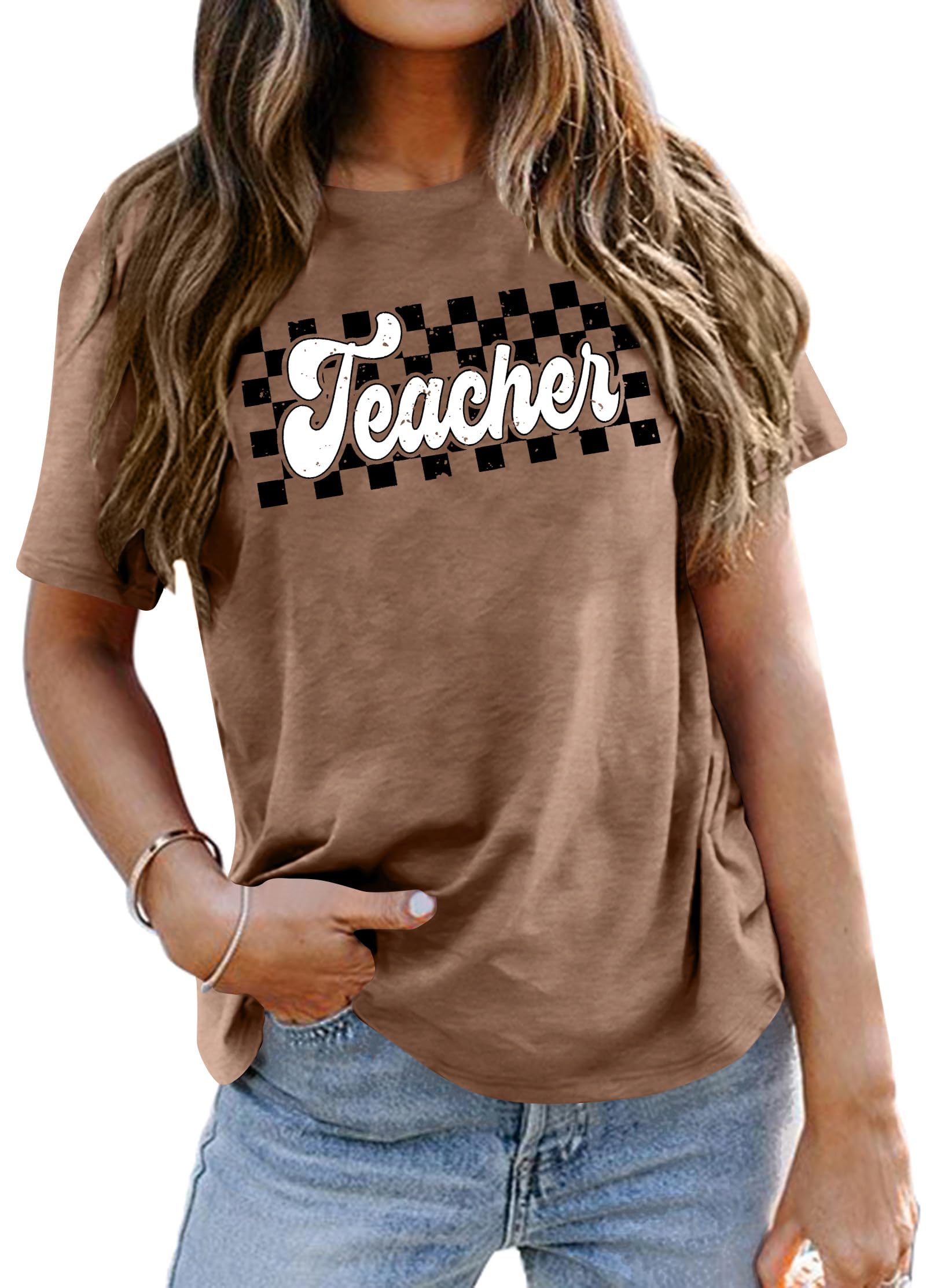 Vintage Teacher Graphic T-Shirt for Women - Funny Teacher Life T-Shirt - Kindergarten Teacher Tee - Casual Comfort Top - Perfect for Classroom, School Events & Teacher Appreciation Gifts