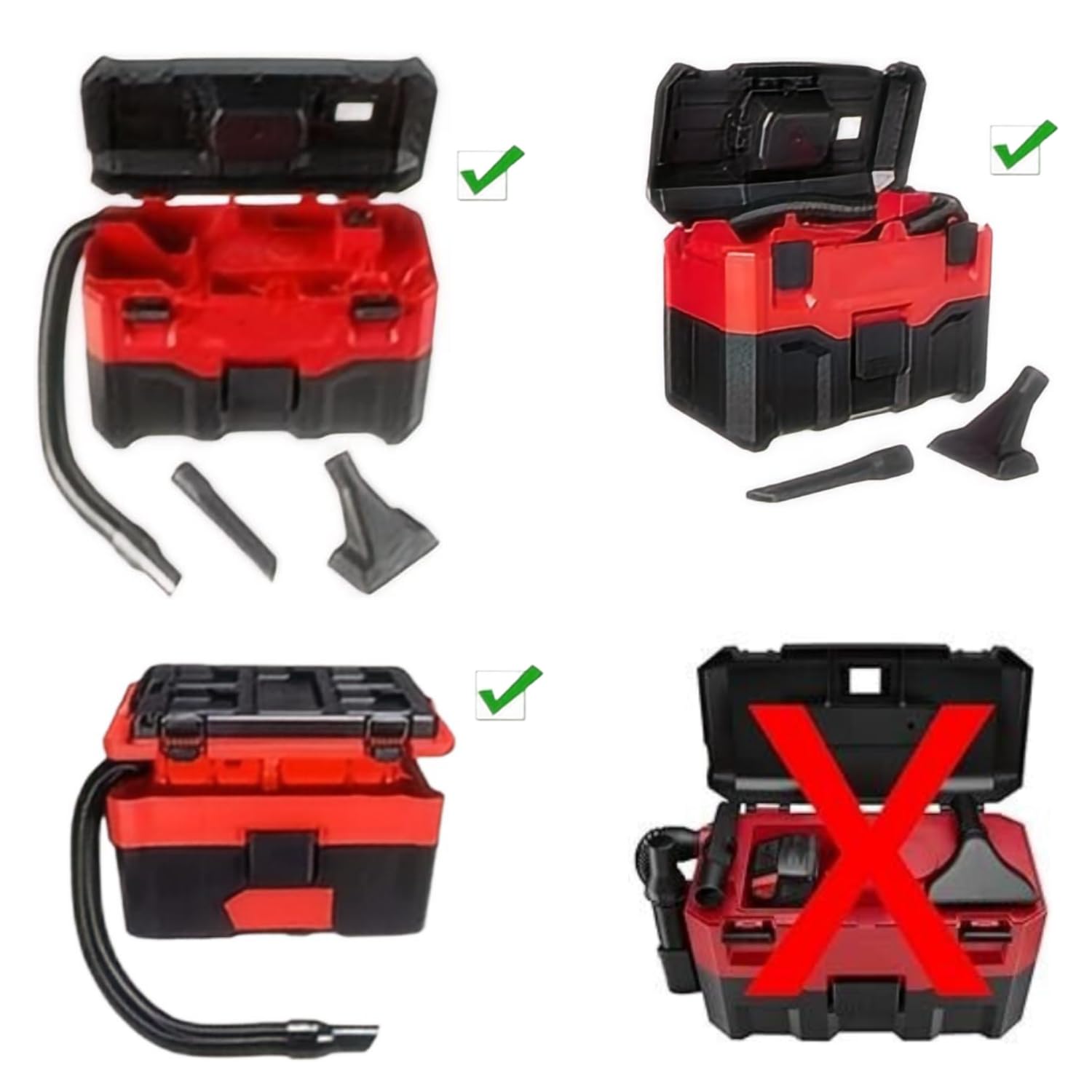 Fit for Milwaukee M-18 Fuel Shop Vac Hose 0880-20 0780-20 0970-20 | 8V Wet/Dry Vac Hose Assembly with Internal Storage | Compatible with 18V/28V Wet/Dry Vacuums | Perfect for Workshop Cleaning & DIY Projects