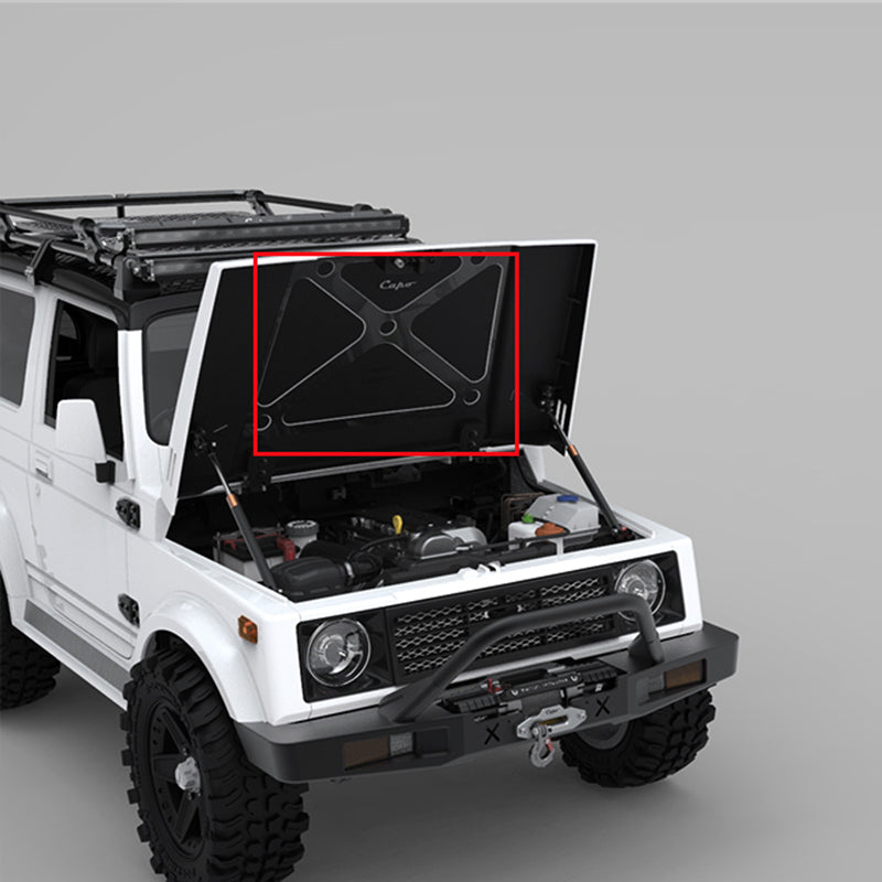 CAPO Multi-Functional Roof Rack & Luggage Rack with LED Lights for 1/6 SIXER1 RC Crawler Car - Compatible with 2.8 inch M/T High Performance Tires & Wheel Hub - Perfect for Off-Road Adventures & RC Car Upgrades