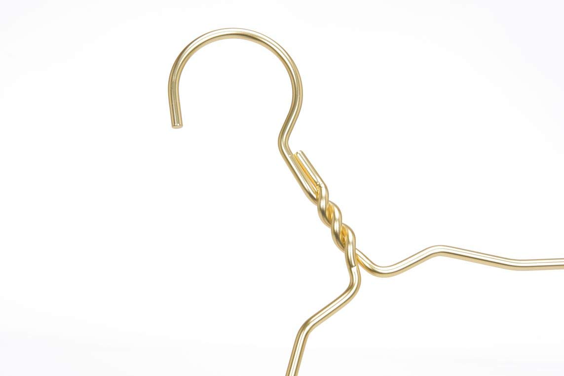 Premium 100-Pack Gold Aluminum Suit Hangers - Heavy Duty Metal Coat Hangers for Closet Organization, Luxury Garment Care & Retail Display (Gold Finish) - Perfect for Home, Hotel, Boutique & Commercial Use