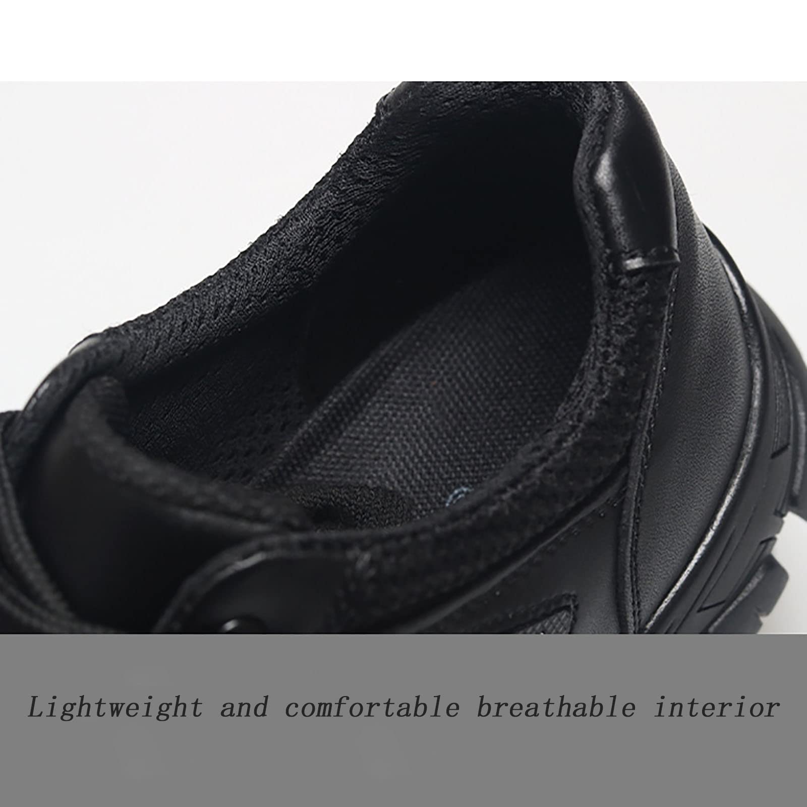 Men's Ultralight Low Top Tactical Training Shoes - Waterproof Non-Slip Military Boots for Outdoor Hiking & Sports | Breathable Lace-Up Design | Spring/Summer Wear (Black, Size 7.5) | Perfect for Trail Running, Gym Workouts & Urban Exploration