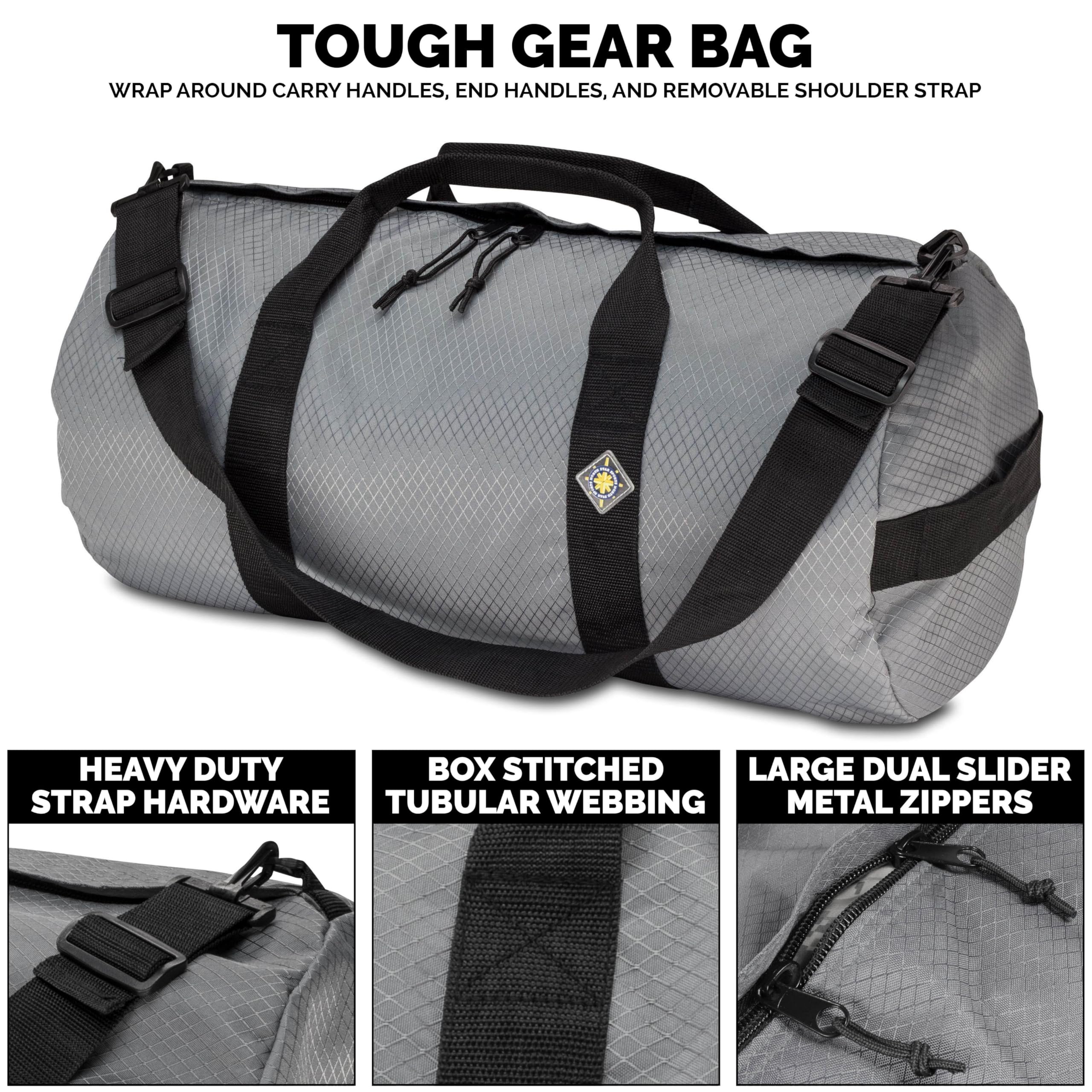 North Star Sports Large Duffle Bag - Heavy Duty Waterproof Gym Bag & Travel Duffel | Foldable Tactical Gear Bag for Equipment Storage | Perfect for Workouts, Military Use & Airplane Carry-On Luggage