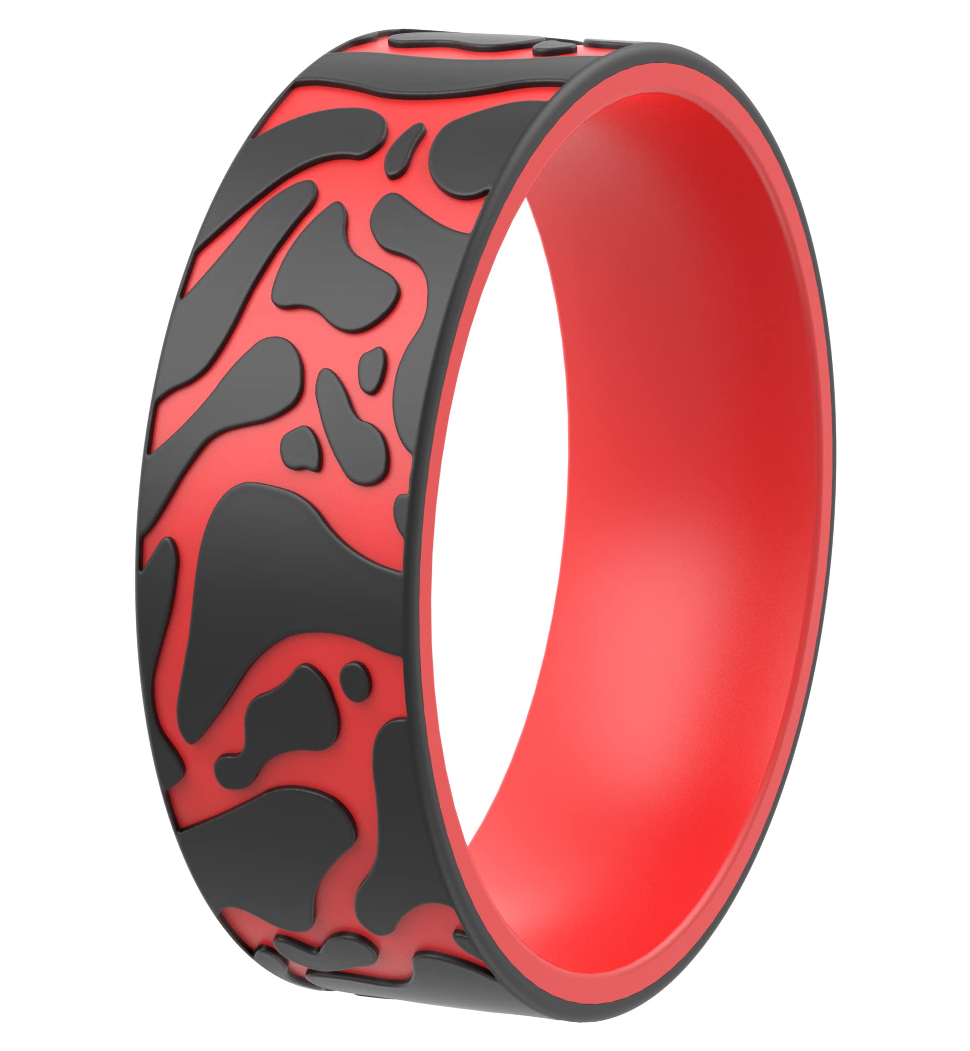 ThunderFit Men's Silicone Wedding Ring - 9mm Wide 2mm Thick for Active Lifestyles