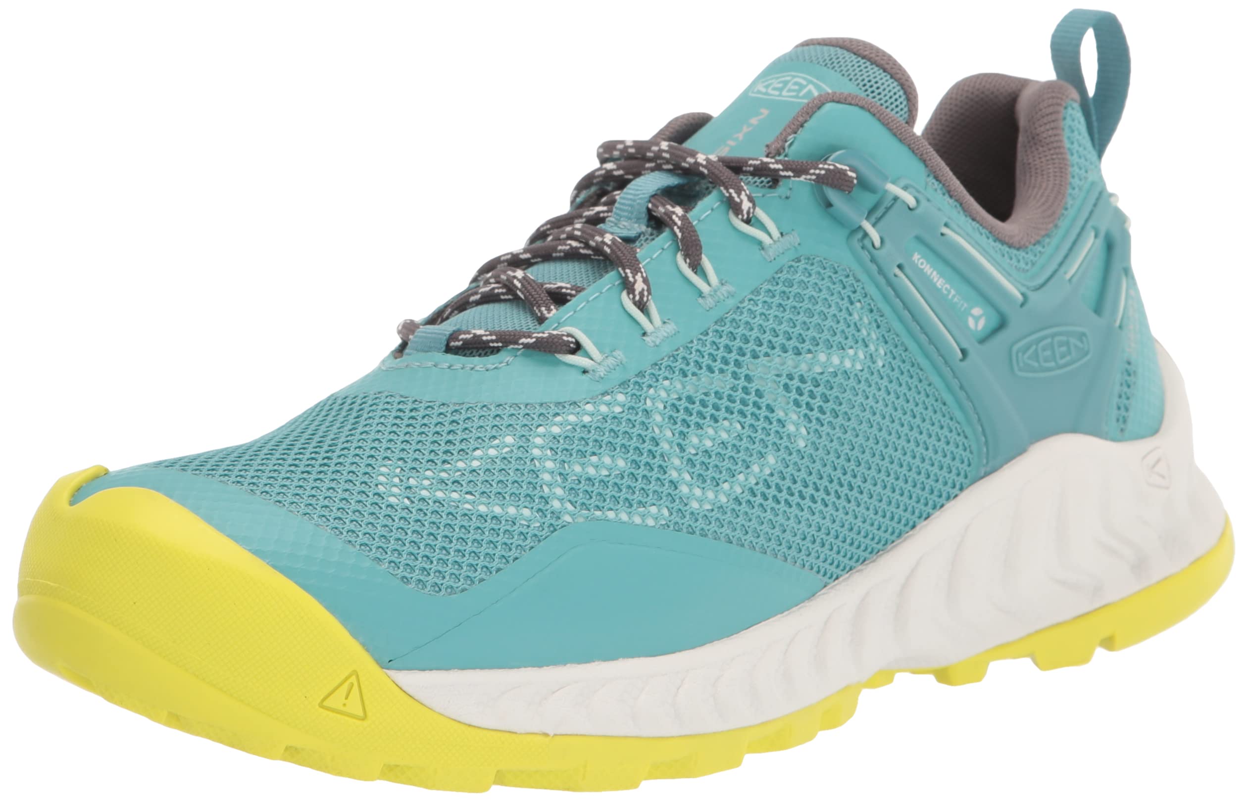 KEEN Women's NXIS EVO Waterproof Hiking Shoes - Lightweight Fast Packing Trail Shoes for Outdoor Adventures, Porcelain/Evening Primrose, Size 8.5 | Perfect for Hiking, Camping & Travel