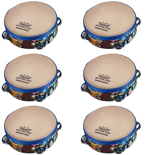 6-Pack Rhythm Club Kids Tambourines for Preschool & Daycare - Musical Instruments for Early Childhood Education, Music Class Supplies, Circle Time Activities