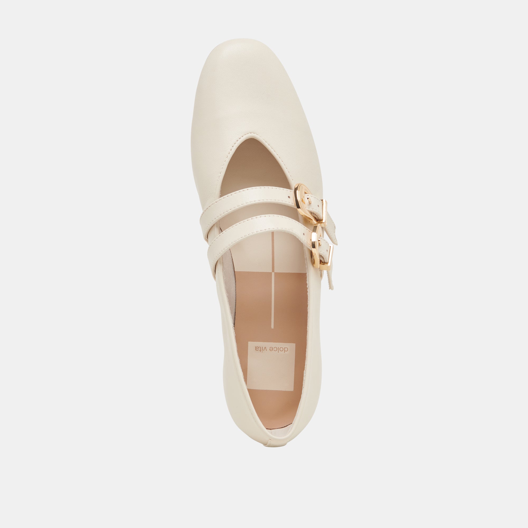 BAYLEE Women's Wide Ballet Flats - Ivory Genuine Leather Comfortable Slip-On Shoes for Work, Travel & Casual Wear