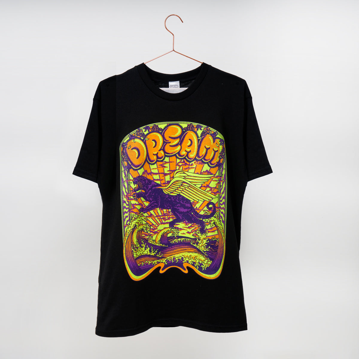 Dream Panther Graphic T-Shirt for Men & Women - Black Light Reactive Design - Perfect for Parties, Concerts & Nightlife