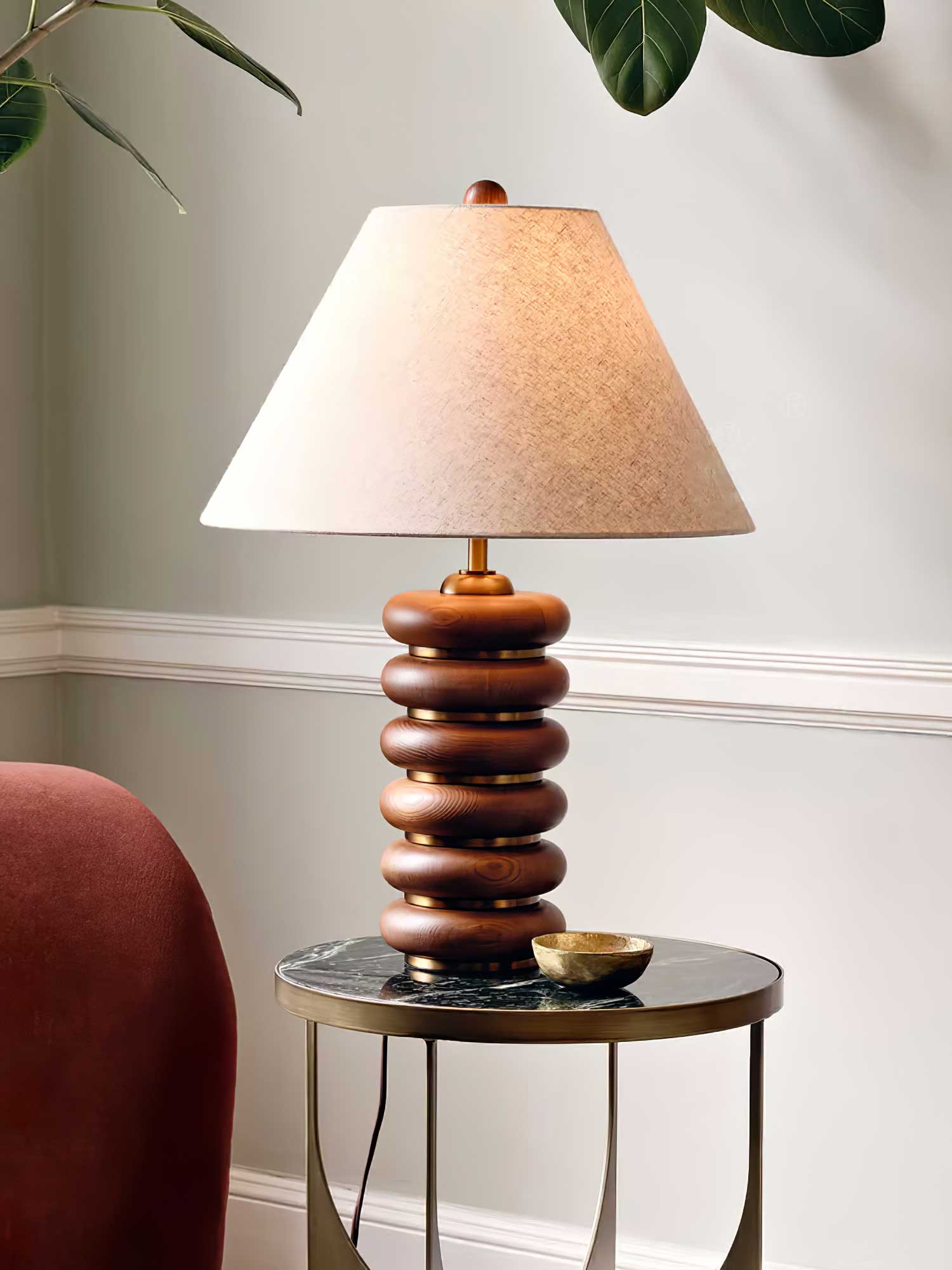 Modern Greyson Table Lamp - Adjustable Brightness LED Desk Light for Bedroom, Living Room & Office - Energy Efficient Nightstand Lamp with USB Port & Touch Control