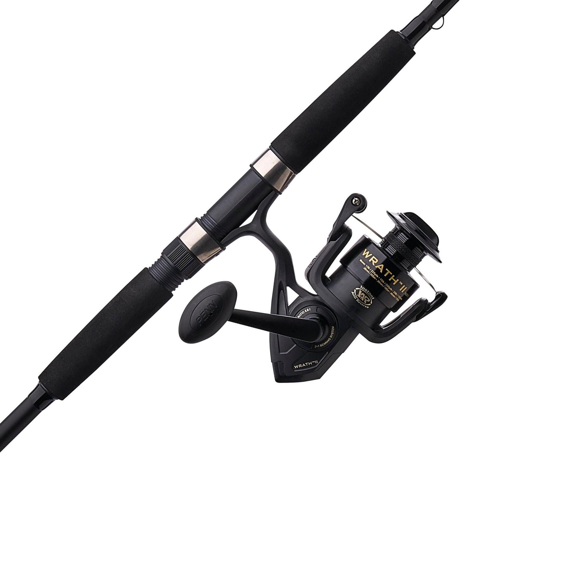 Wrath™ II Spinning Rod and Reel Combo - Premium Fishing Gear for Freshwater & Saltwater Anglers - Perfect for Bass, Trout, and Saltwater Fishing Adventures