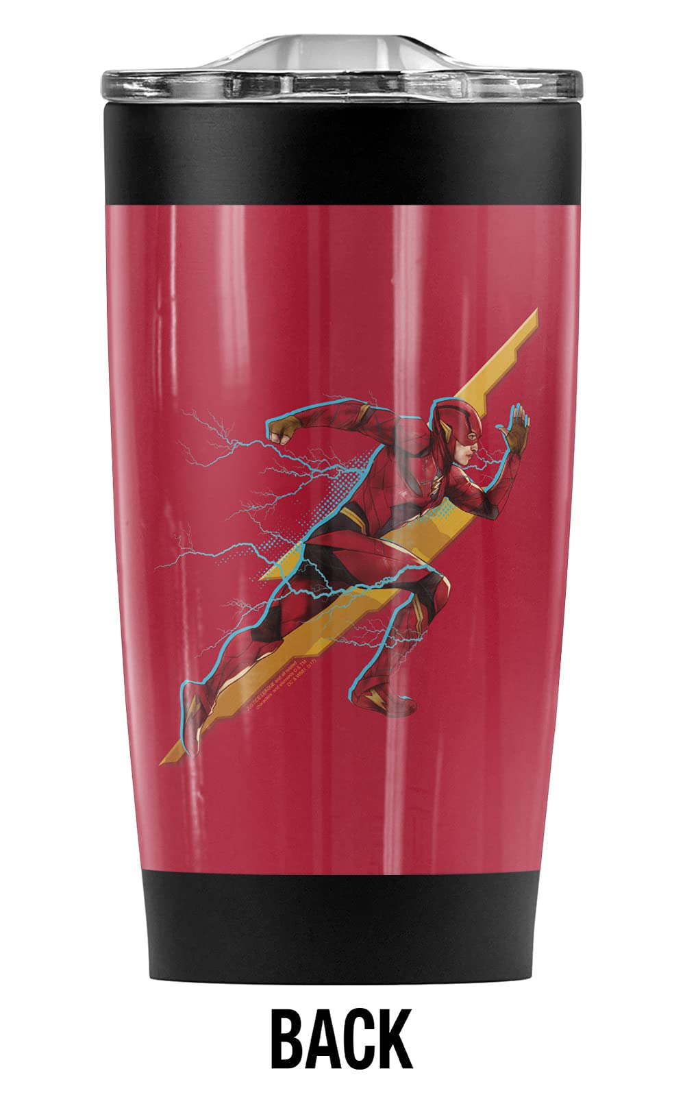 Justice League Movie Flash Forward Stainless Steel Tumbler 20oz - Vacuum Insulated Travel Mug with Leakproof Sliding Lid | Double Wall Coffee Cup for Hot & Cold Drinks | Perfect for Office, Gym, Camping & Road Trips
