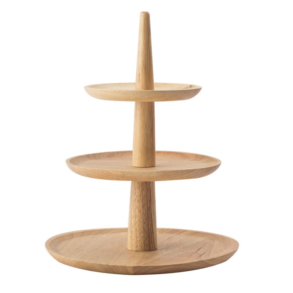 Solid Wood Fruit Plate Dessert Display Stand - 10