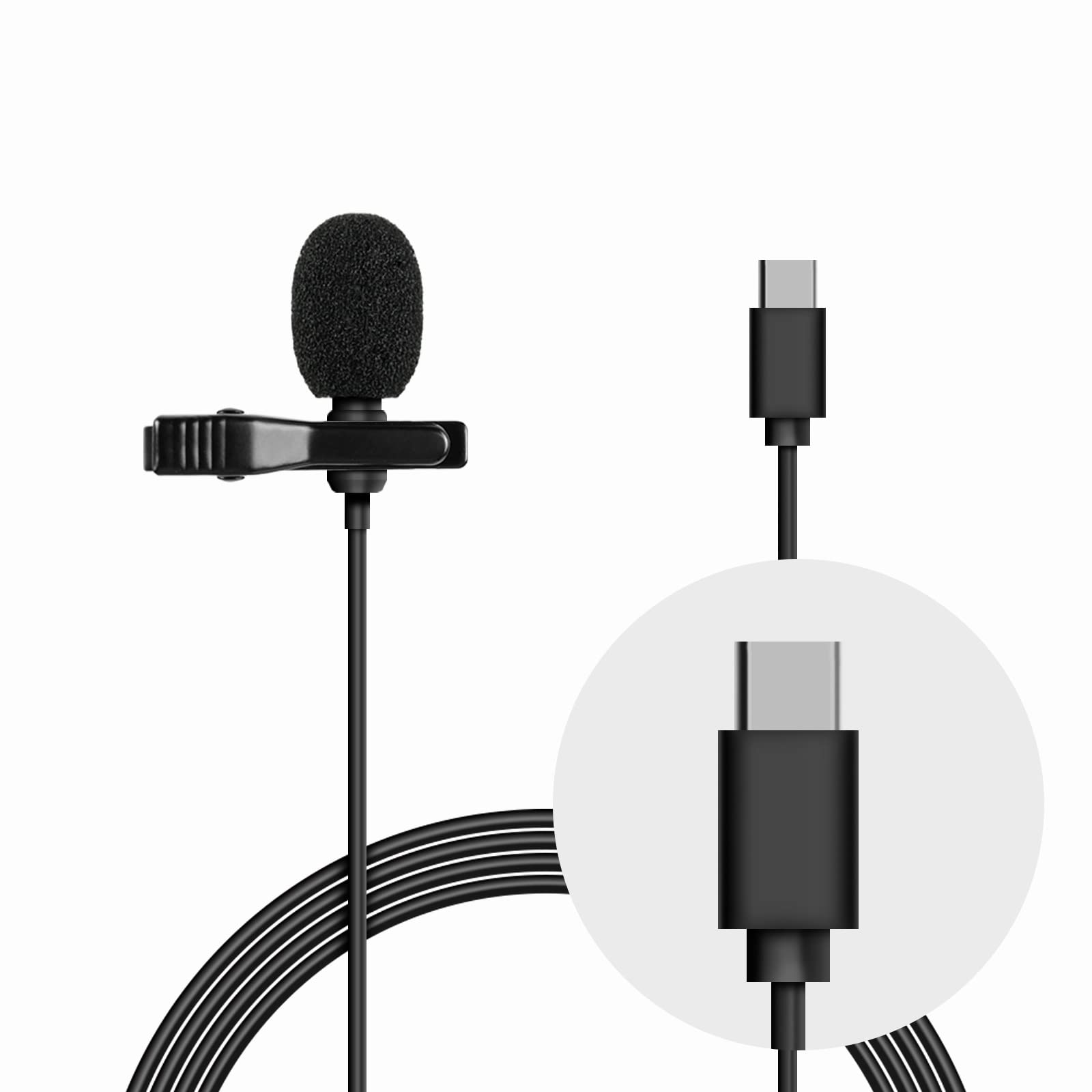 Best Lavalier Microphone for Android - Clip On Omnidirectional Lapel Mic with Easy Setup - Perfect for YouTube, Podcasts, Interviews & Live Streaming