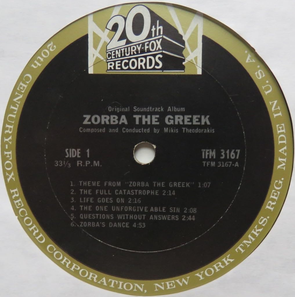 Zorba The Greek Original Soundtrack Album CD - Classic Greek Music for Relaxation, Dinner Parties & Cultural Events