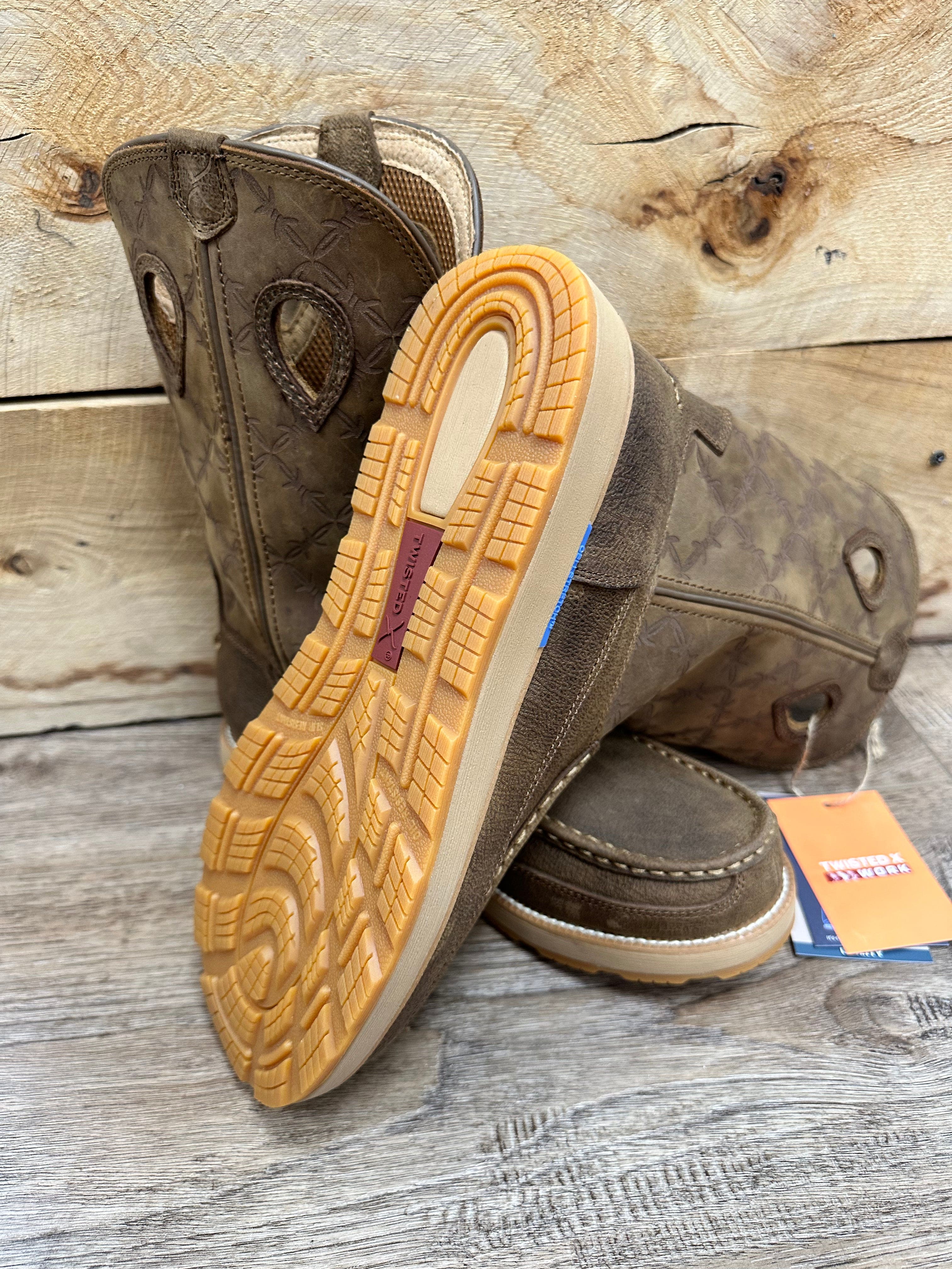 Twisted X Men's Pull-On Work Boots - Comfortable & Durable for Construction, Ranch & Outdoor Work
