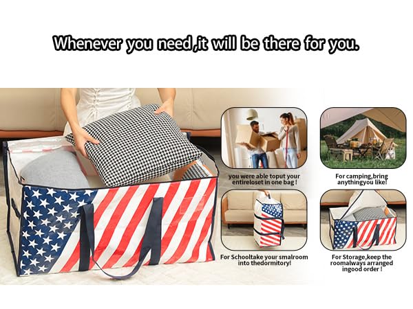 7 Pack Extra Large Heavy Duty Moving Bags - Waterproof Storage Bags with Zipper & Handles, Durable Tote Bags with Backpack Straps for Clothes, Travel, Camping & Moving - Alternative to Moving Boxes & Suitcases