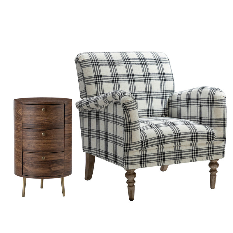 Sadie Upholstered Armchair with Side Table - 2 Piece Living Room Furniture Set for Small Spaces, Apartments & Cozy Reading Nooks