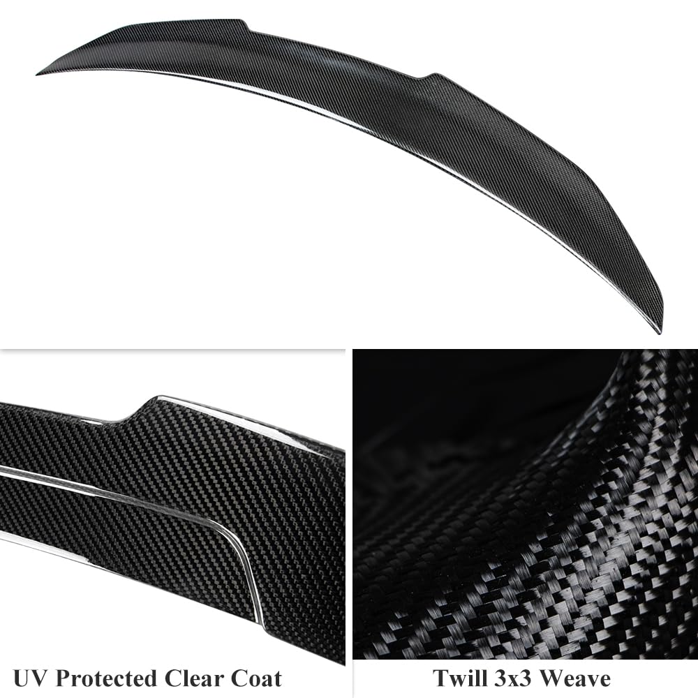 AeroBon Real Carbon Fiber Trunk Spoiler for 2017-2023 Mercedes E Class W213 Sedan | H-Style Rear Wing | High-Gloss Finish | Easy Installation | Perfect for Car Enthusiasts & Performance Upgrades