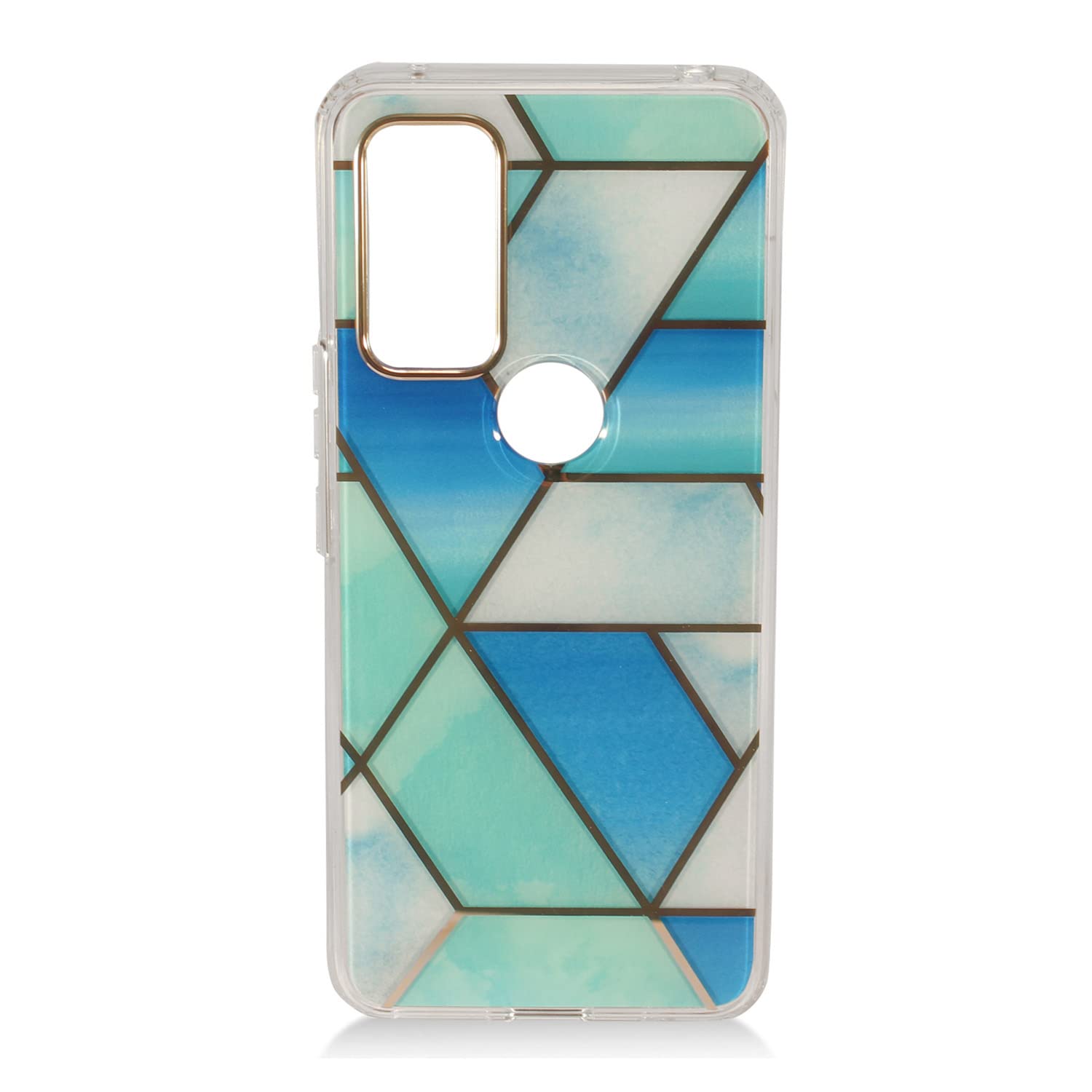 Shockproof Slim Image Phone Case for Cricket Dream 5G, Innovate 5G, AT&T Radiant Max 5G, Fusion 5G - Durable Protective Cover with Stylish IM2 Blue/Green Design - Perfect for Everyday Use, Travel & Outdoor Activities
