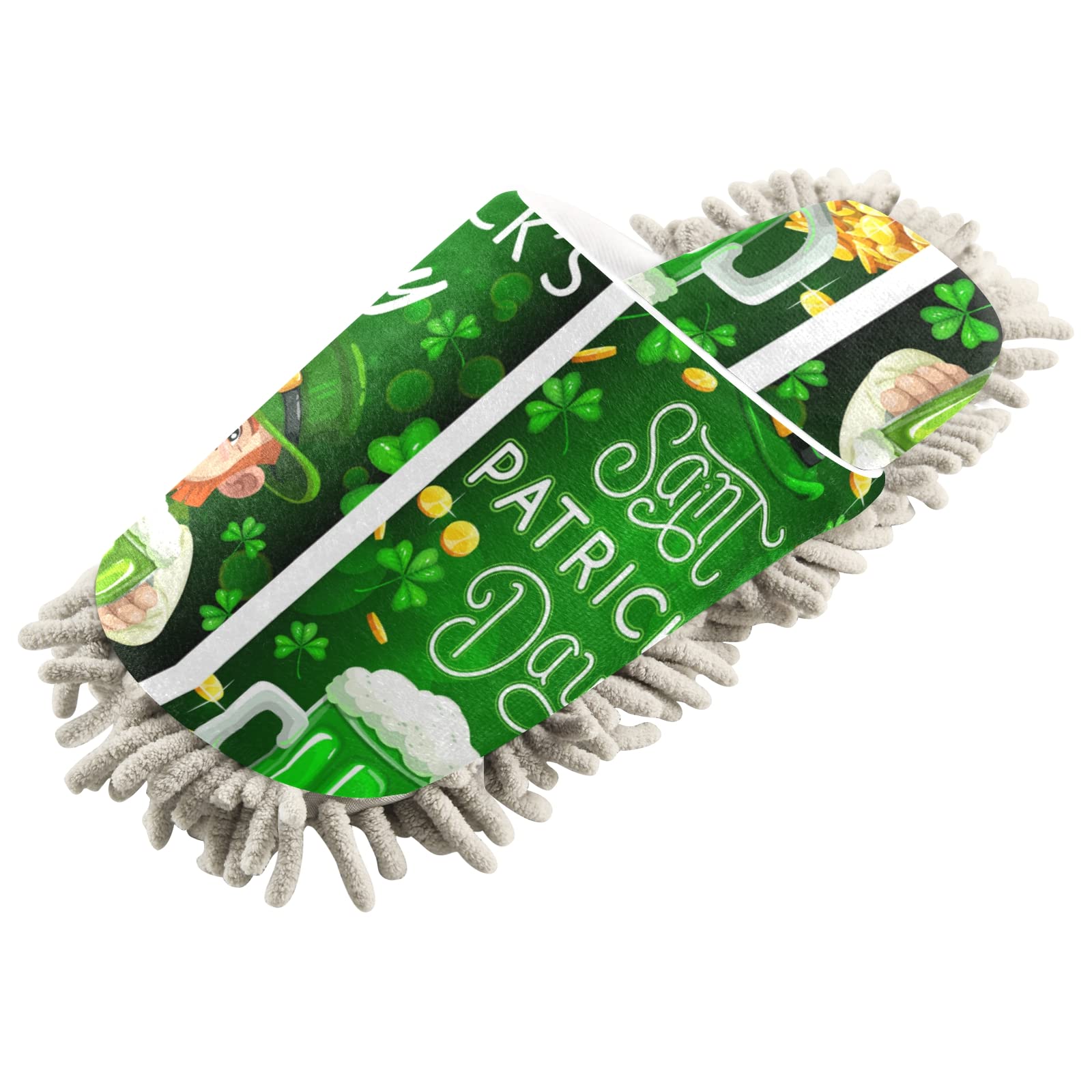 **Unisex Cleaning Mop Slippers - Soft House Shoes for Dusting & Spa Relaxation - Size M-L - Perfect for Home Cleaning & Comfort**