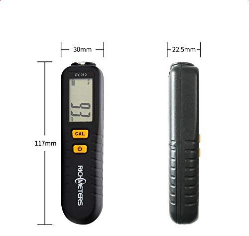 GY910 Mini Digital Coating Thickness Gauge - 0-1300um Paint Film Meter for Cars (FE/NFE) | Accurate Measurement in um, mm, mil | Perfect for Auto Body Shops & DIY Car Paint Testing