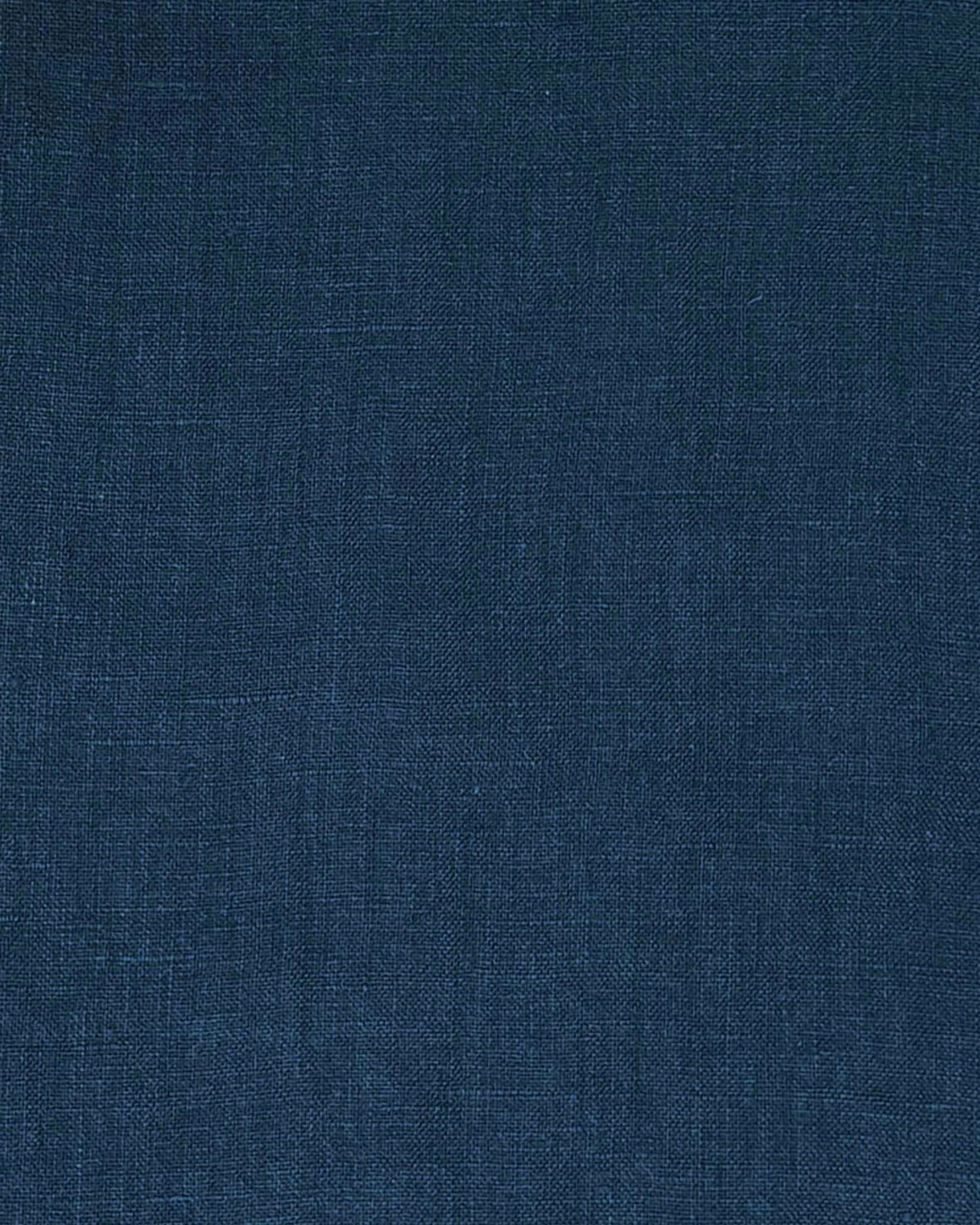 Premium Indigo Linen Fitted Sheet - Queen Size, Deep Pocket 18