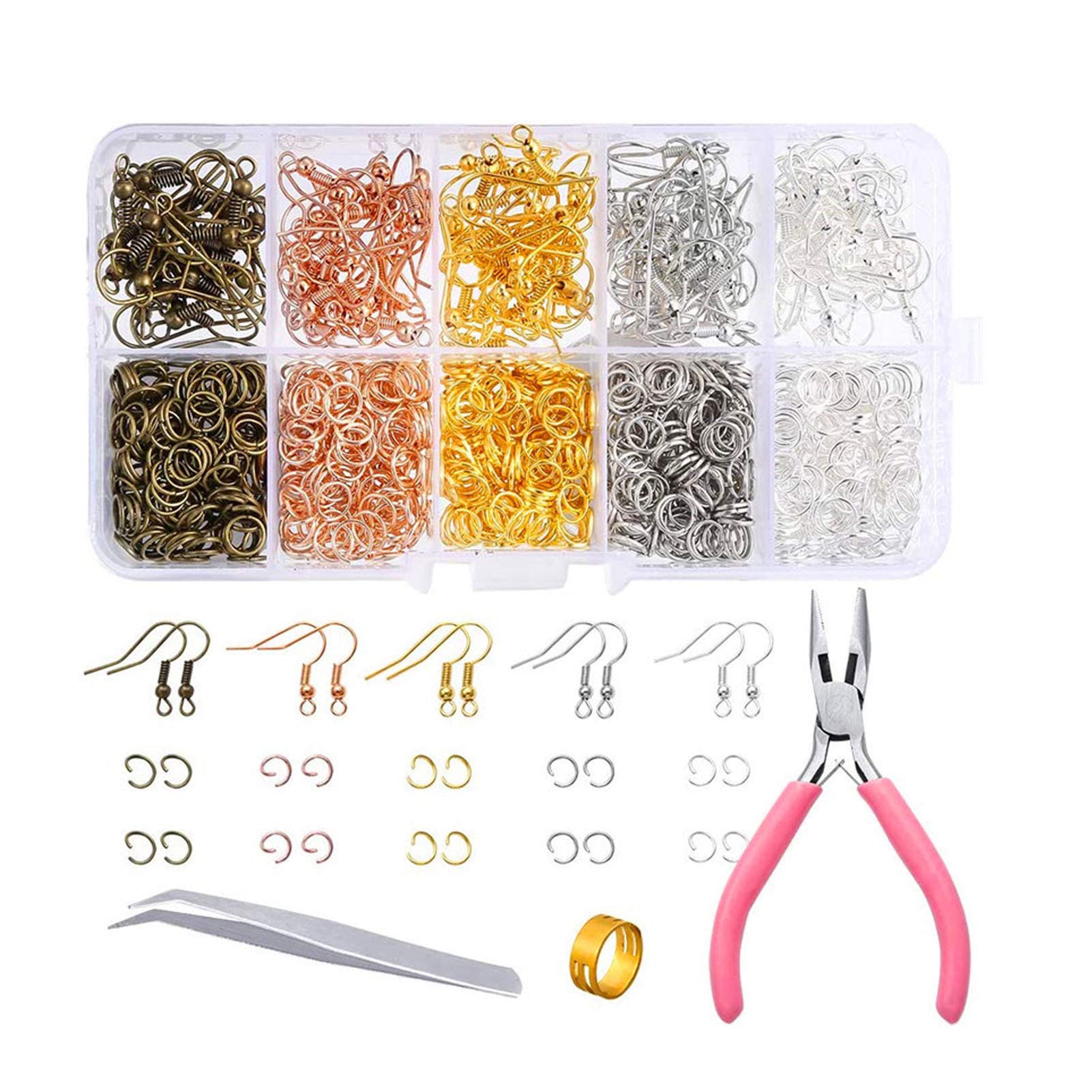 1128pcs Jump Rings for Jewelry Making - Stainless Steel Jewelry Supplies Kit for Necklace Repair & DIY Crafts | Perfect for Jewelers, Hobbyists & DIY Enthusiasts
