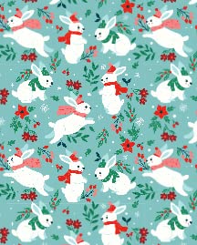 Christmas Bunny Green