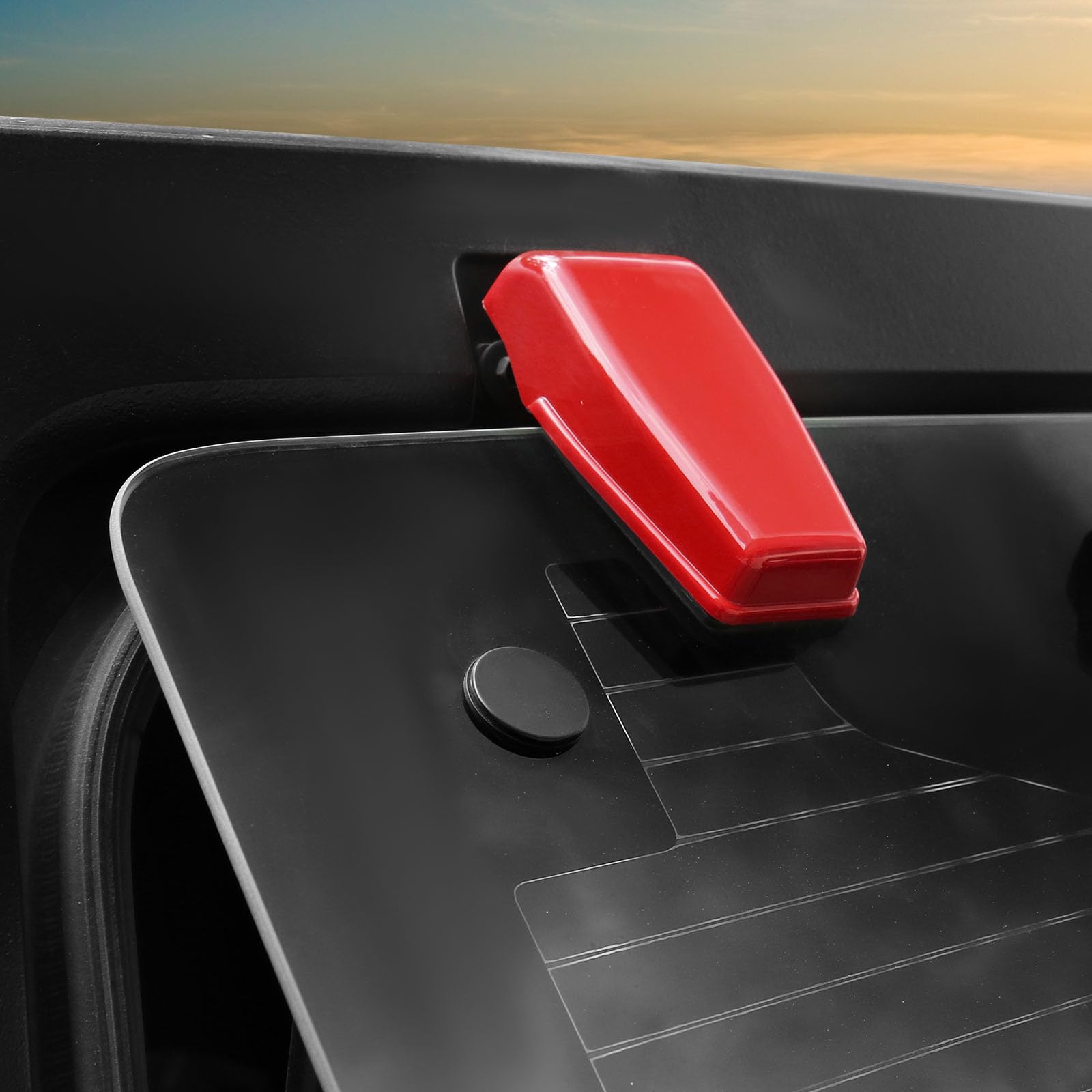 Jeep Wrangler JK JKU Rear Tail Window Hinge Cover Trim - Red Exterior Accessory Compatible with 2007-2018 Models | Durable Protection & Style Upgrade for Off-Road Adventures