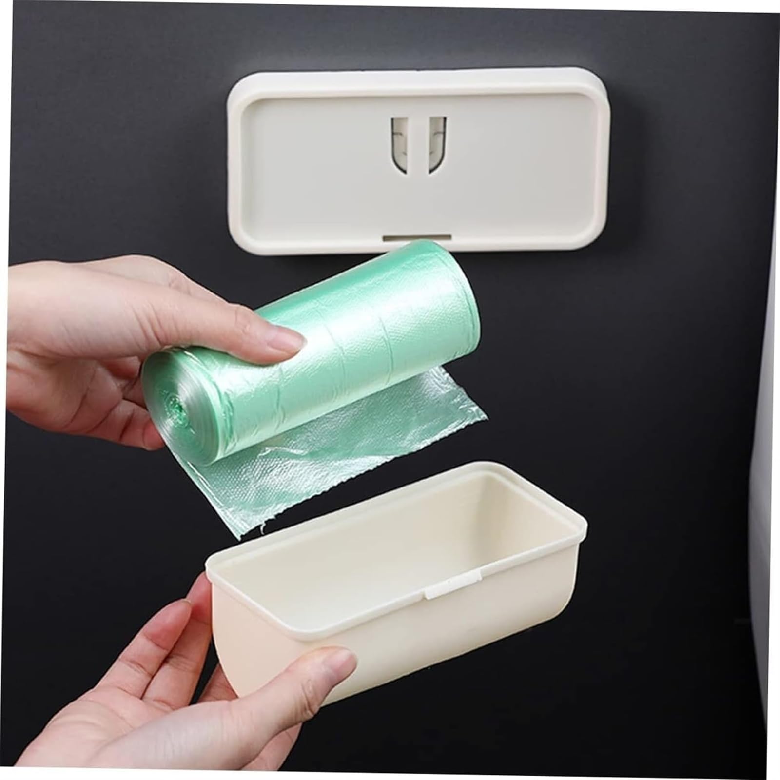 Small Bin Liner Kit - Fine Liner Trash Bags Dispenser for Kitchen, Bathroom & Toilet | Compact Garbage Bag Holder for Indoor Trash Cans | Perfect for Home, Office & RV Use