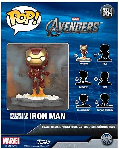 Funko Pop! Avengers Assemble: Iron Man Action Figure - Marvel Collectible for Superhero Fans | Perfect for Display, Gifts & Comic Book Collections