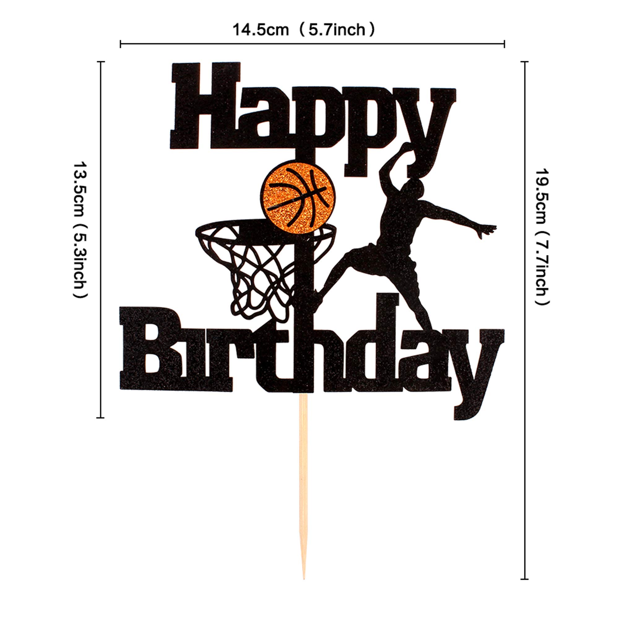 Basketball Cake Topper for Birthday Party - Men, Boys, Dads