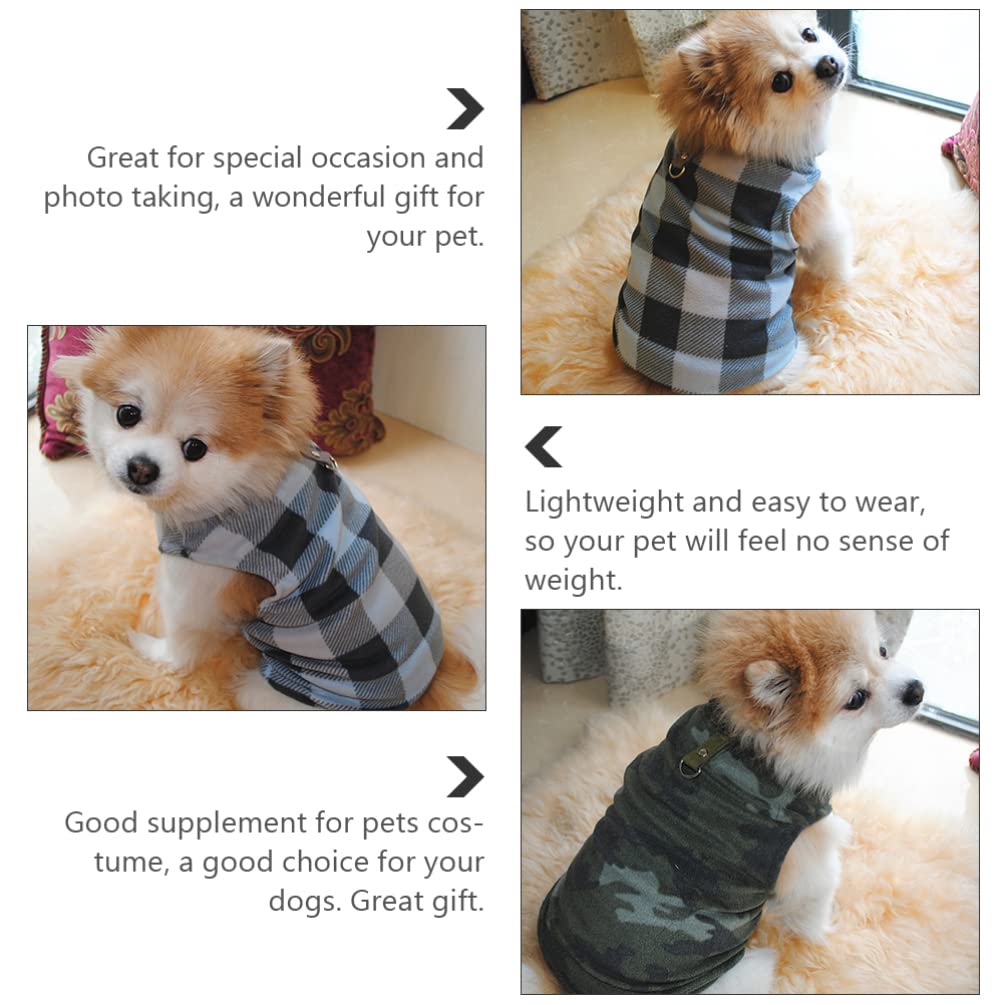 POPETPOP 4pcs Warm Dog Coats - Fleece Winter Vest for Small Pets - Christmas Costume & Outdoor Wear
