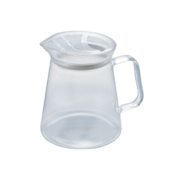 Hario V60 Glass Teapot with Stainless Steel Infuser - 700ml Japanese Style Pour Over Teapot for Loose Leaf Tea & Herbal Infusions - Perfect for Home, Office & Tea Ceremonies