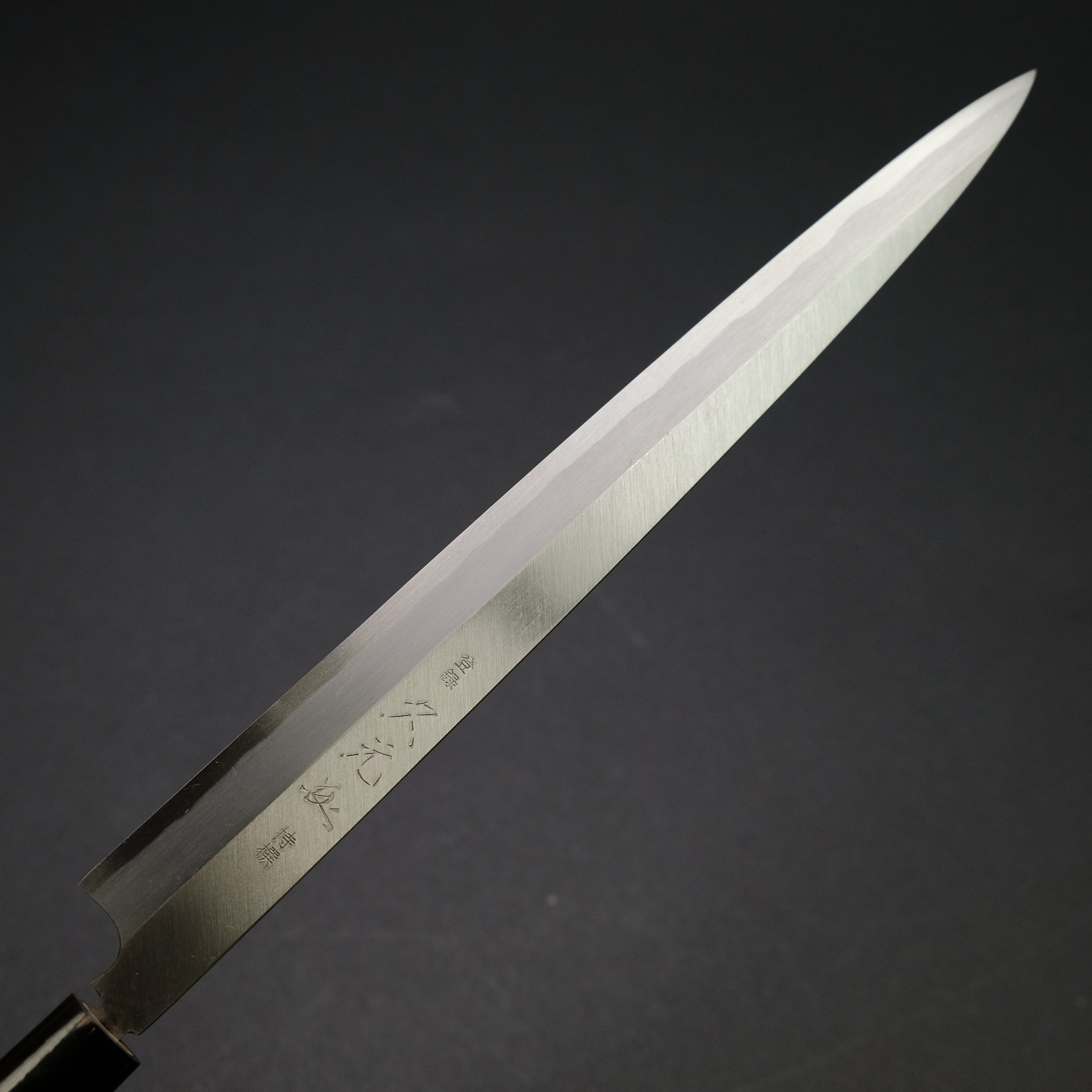 Morihei Hisamoto Vintage Left Handed Fugubiki 270mm Japanese Carbon Steel Sushi Knife with Magnolia Handle - Perfect for Sushi Chefs & Professional Kitchens