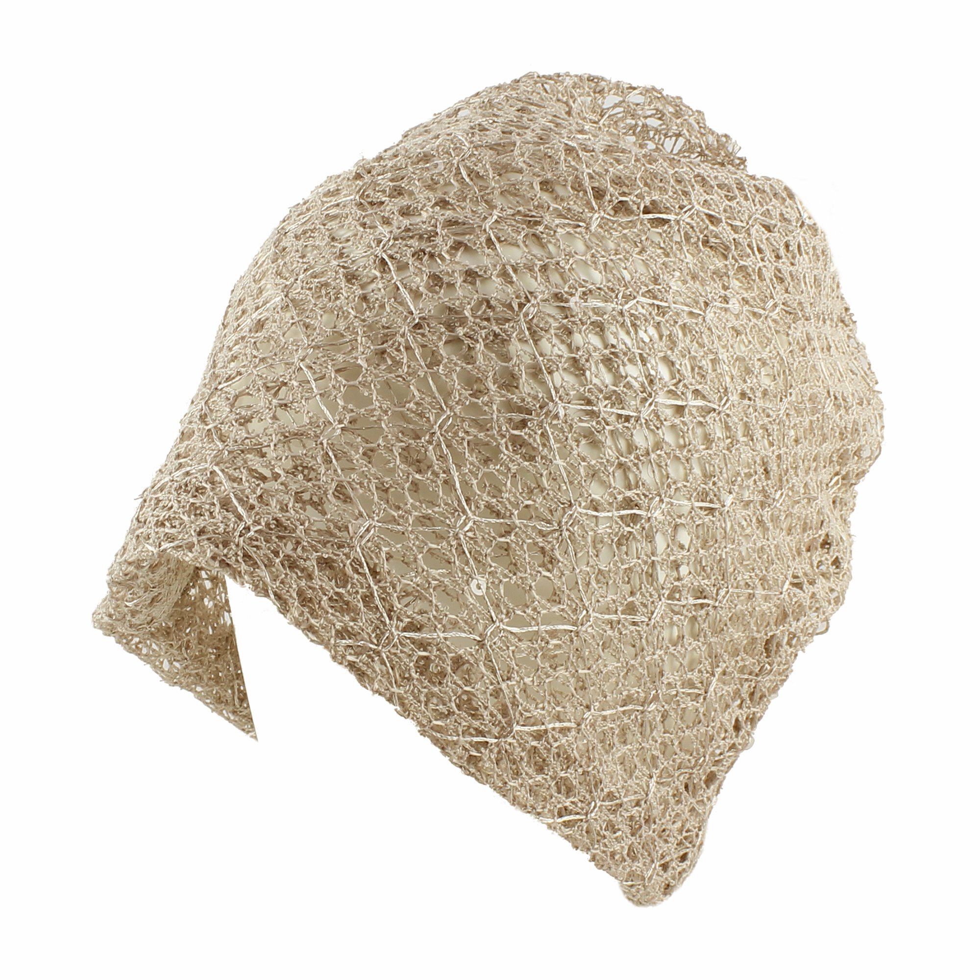 Morehats Sequin Stitched Slouchy Mesh Beanie Hat for Women - Stylish Winter Knit Cap with Sparkly Embellishments | Perfect for Cold Weather, Parties & Casual Outfits