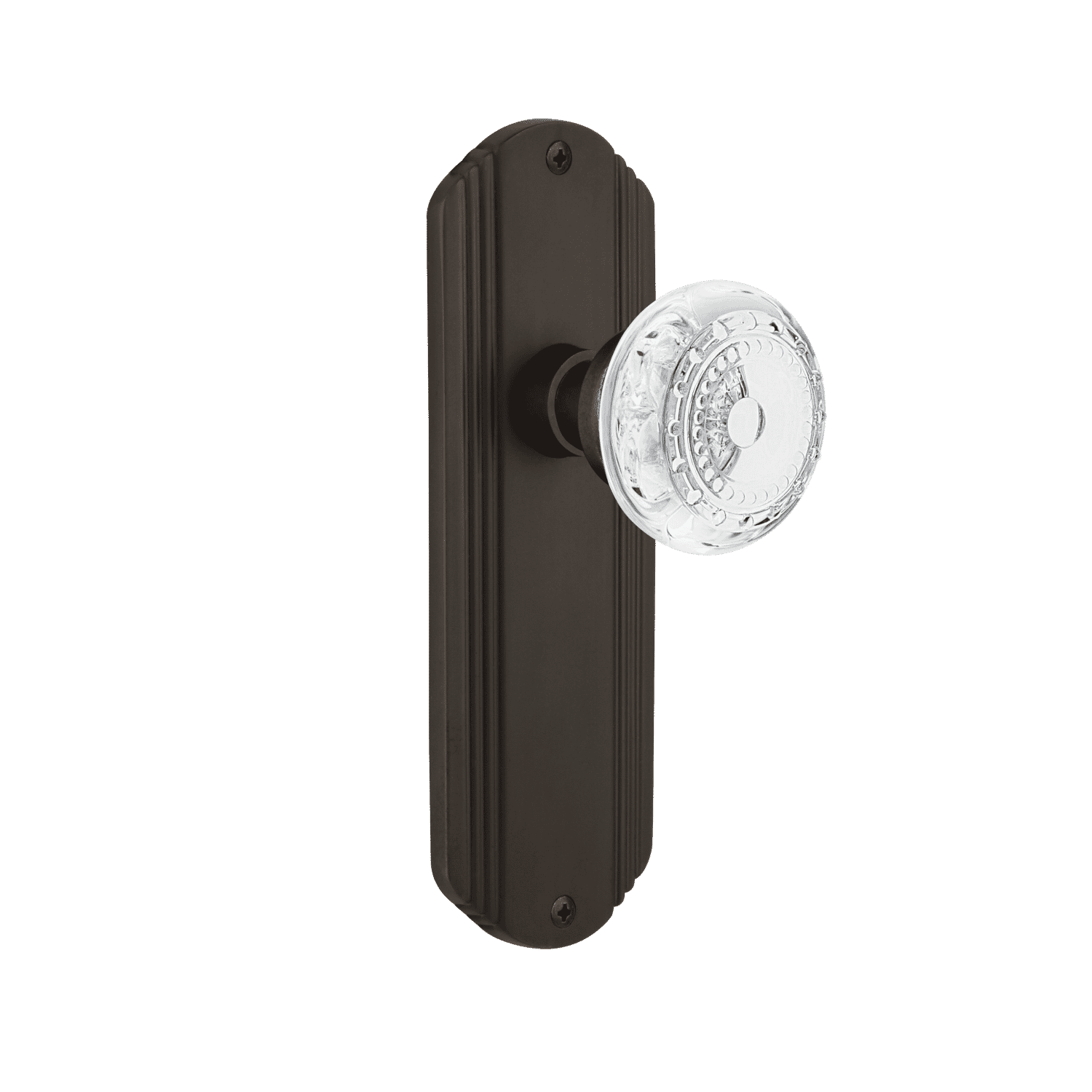 Oil Rubbed Bronze Crystal Meadows Knob - Elegant Decorative Long Plate for Cabinets & Drawers | Perfect for Home Decor, Kitchen Upgrades & DIY Furniture Projects