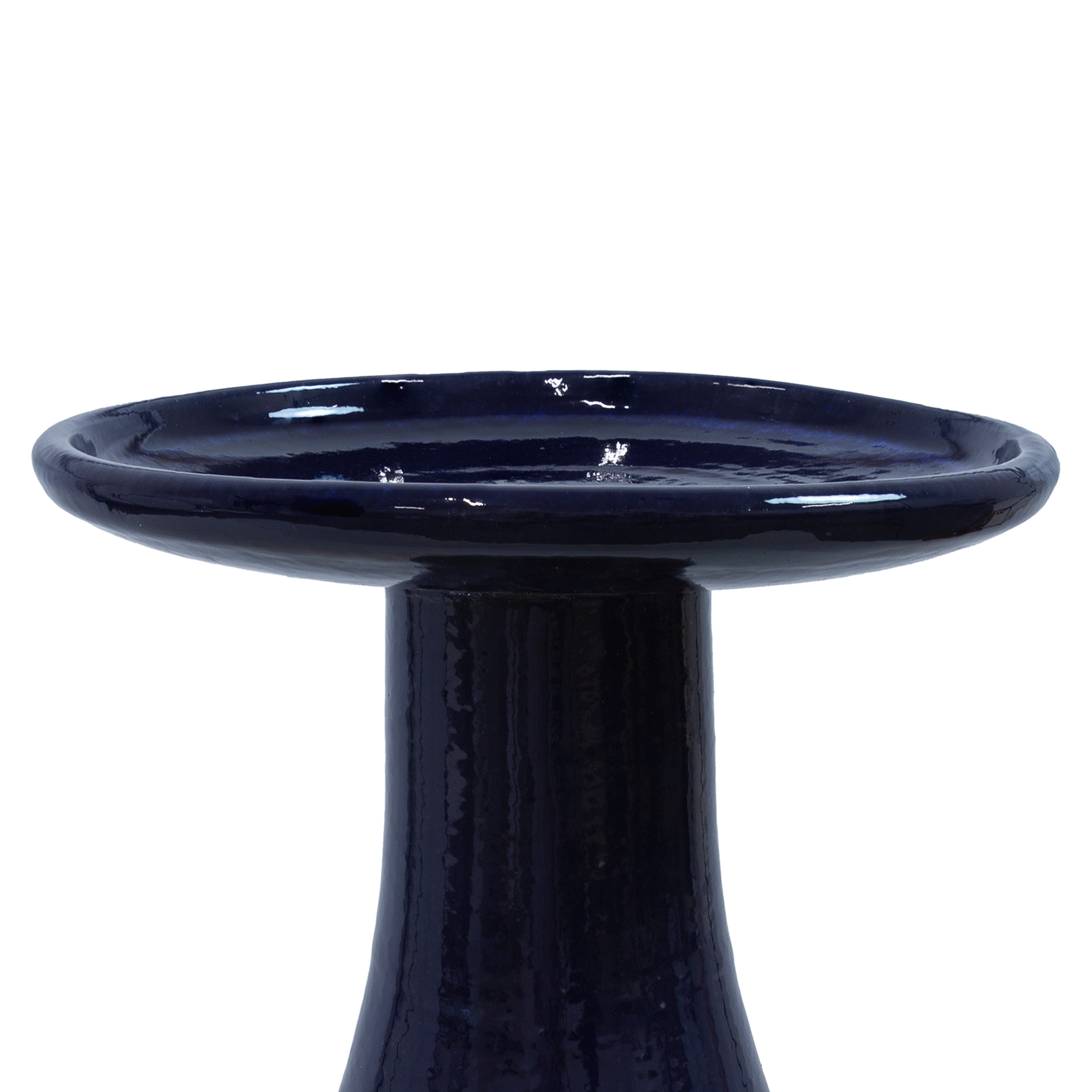Sunnydaze Glazed Ceramic Duo Tone Outdoor Bird Bath - Garden Decor for Attracting Birds & Enhancing Outdoor Spaces