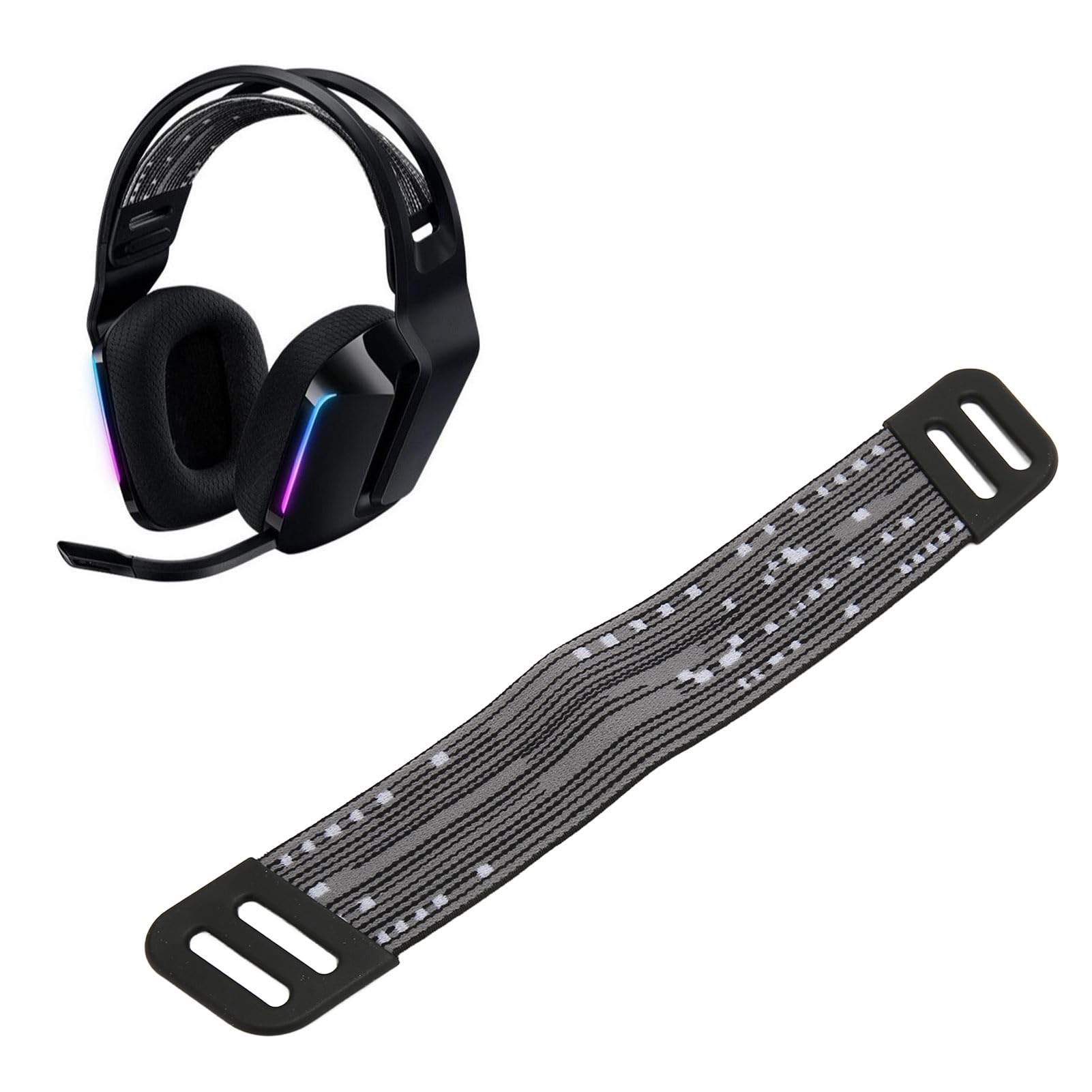 GOWENIC Replacement Headband Straps for Logitech G733 Wireless & G335 Wired Gaming Headsets - Durable Comfortable Headphone Band (Black) - Perfect for Gaming, Streaming & Long Wear Sessions