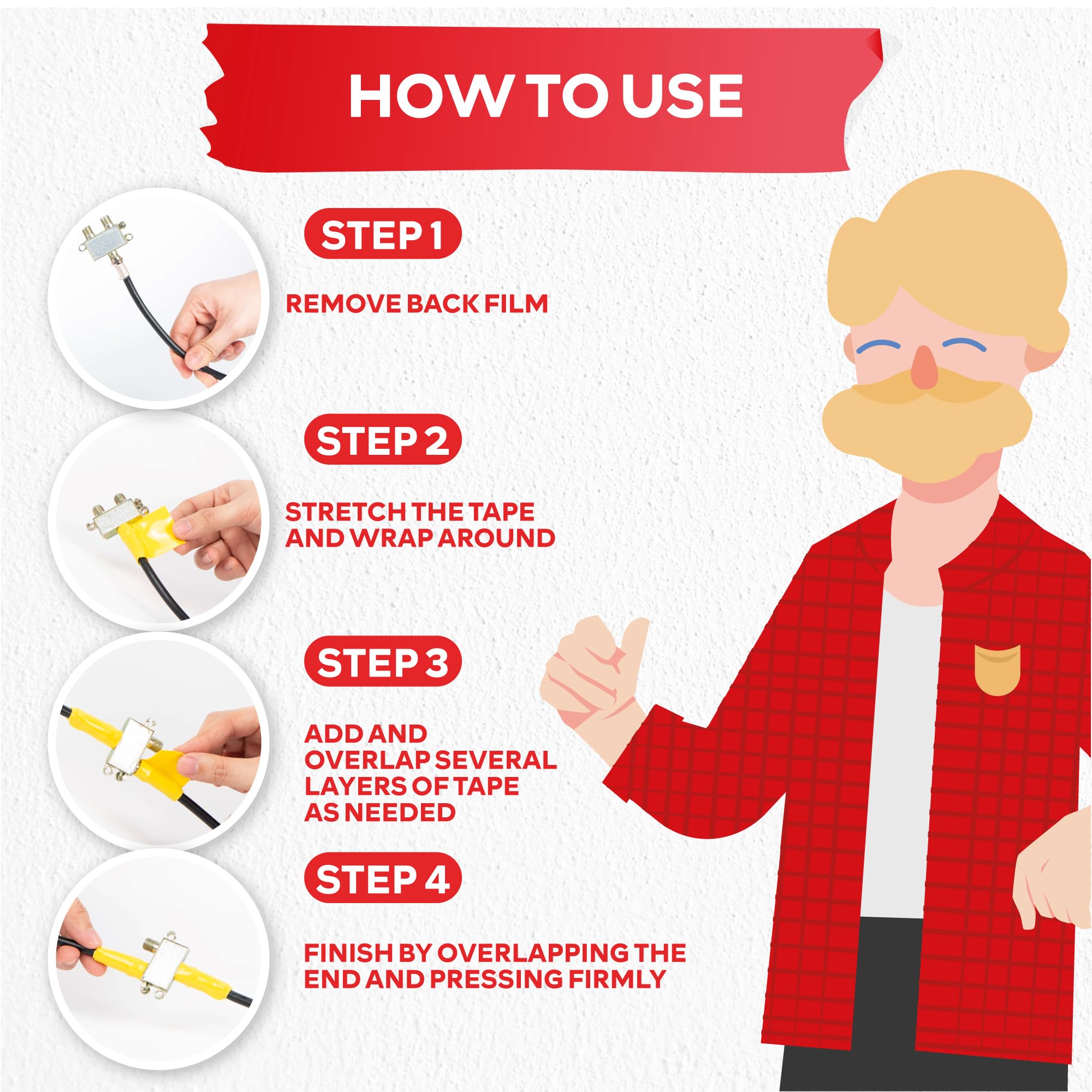XFasten Professional Self-Fusing Silicone Tape - 1.5