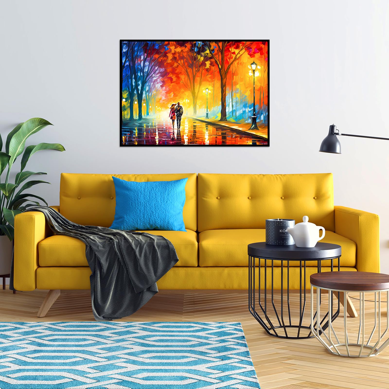 1000 Piece Jigsaw Puzzle for Adults - Evening Walk on Rainy Day Oil Painting Art Puzzle | Brain Teaser Game for Teens & Kids | Perfect for Family Game Night & Rainy Day Activities