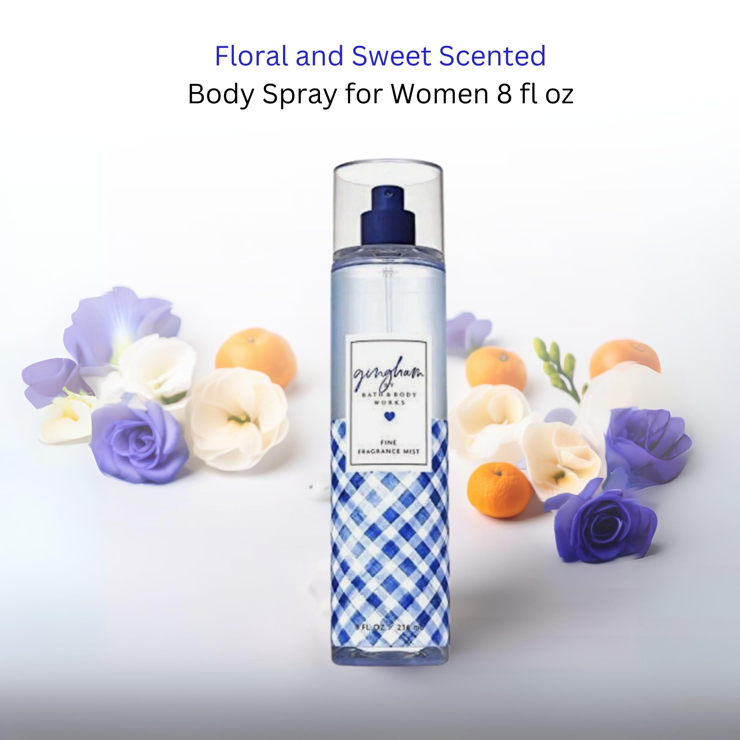 Bath & Body Works Gingham Fine Fragrance Body Spray Mist - 8 fl oz / 236 mL - Long Lasting Perfume for Women - Perfect for Daily Use, Work, Date Night & Special Occasions