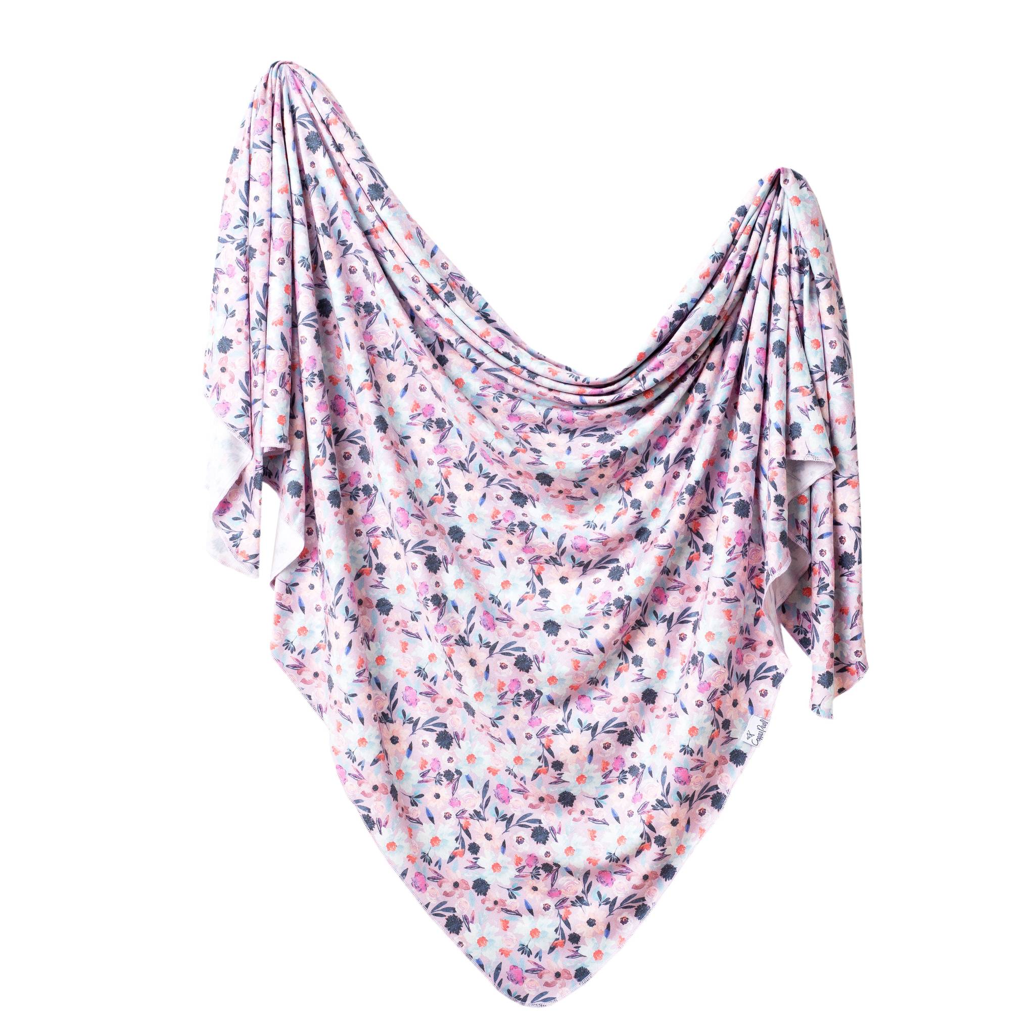 Soft Organic Cotton Knit Swaddle Blanket for Babies - Morgan - Perfect for Newborn Swaddling, Sleeping & Nursing Comfort