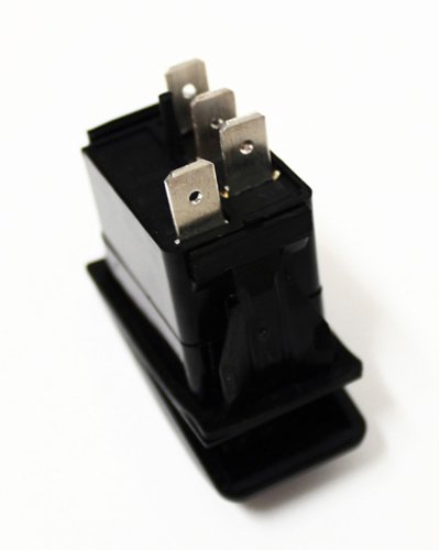 Waterproof 4 Pin SPDT On-Off-On LED Rocker Switch with 2 Lights for Marine Boats, Jeeps, RVs - Perfect for Navigation Lights, Winch Controls & Off-Road Accessories