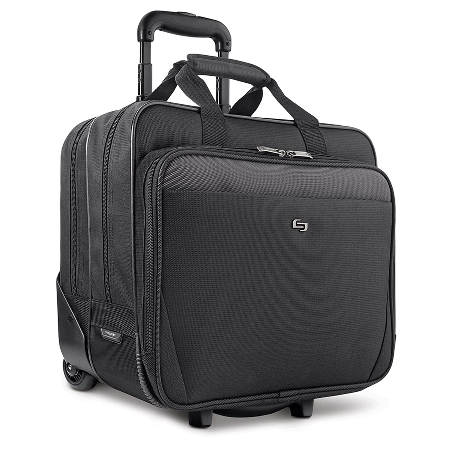 Solo New York Empire Rolling Laptop Bag for Women & Men - 17.3 Inch Rolling Briefcase with Wheels, Business Travel Carry On Luggage - Black (CLS910-4) | Perfect for Airplane, Office & Commuting