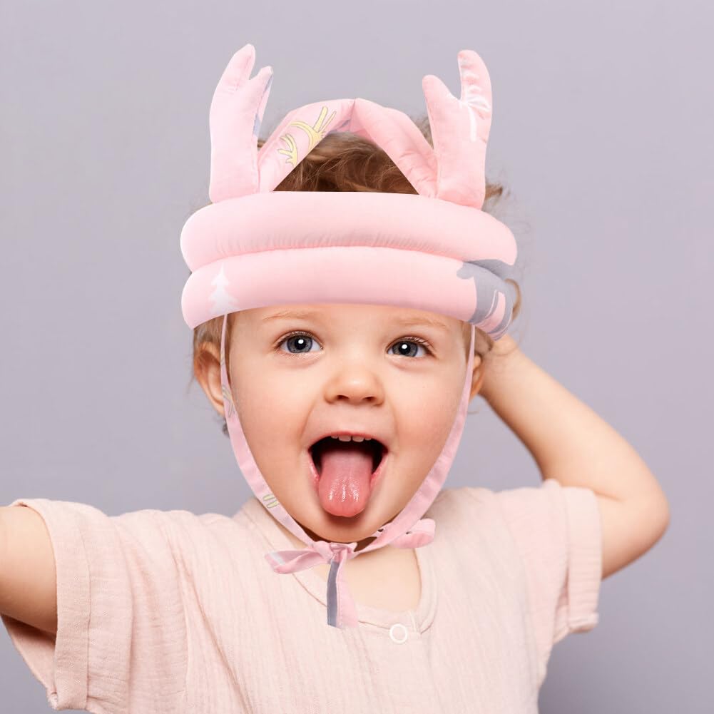 Adjustable Breathable Mesh Baby Helmet for Crawling & Walking - Infant Head Protector for Toddlers 1-3 Years Old | Soft Cushion Headguard Prevents Bumps | Perfect for Playtime, Learning to Walk & Outdoor Activities