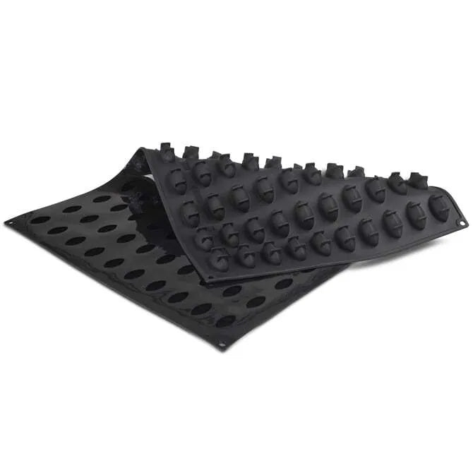 Pavoflex Silicone Mini Quenelle Mold - 100 Forms for Professional Chefs & Home Baking - Perfect for Chocolate, Butter, Ice Cream & Dessert Garnishing